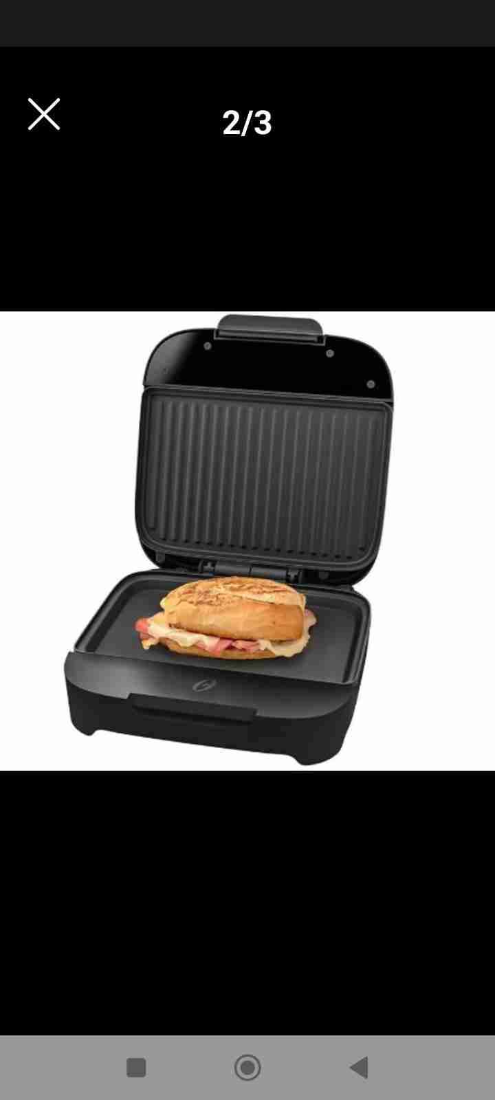 Sandwichera eléctrica doble negra - miniatura 3