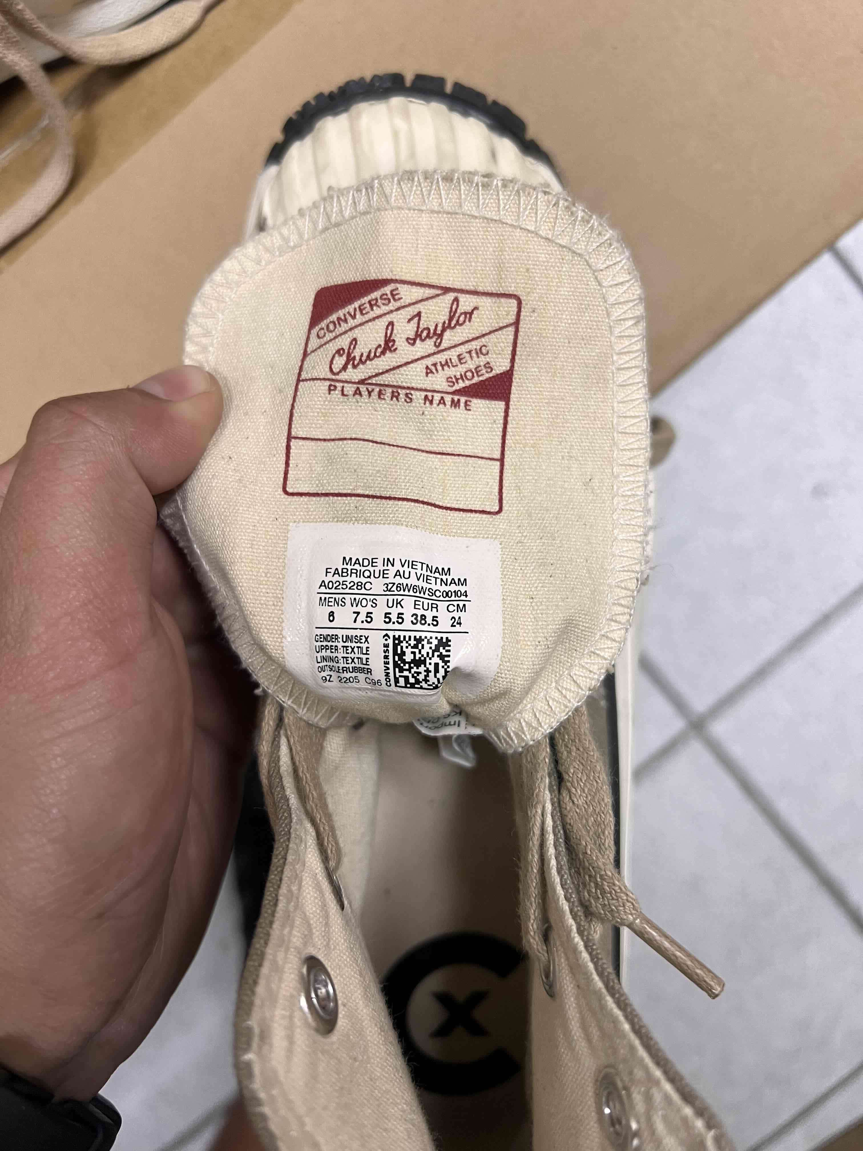 Zapatillas altas beige con cordones - miniatura 3