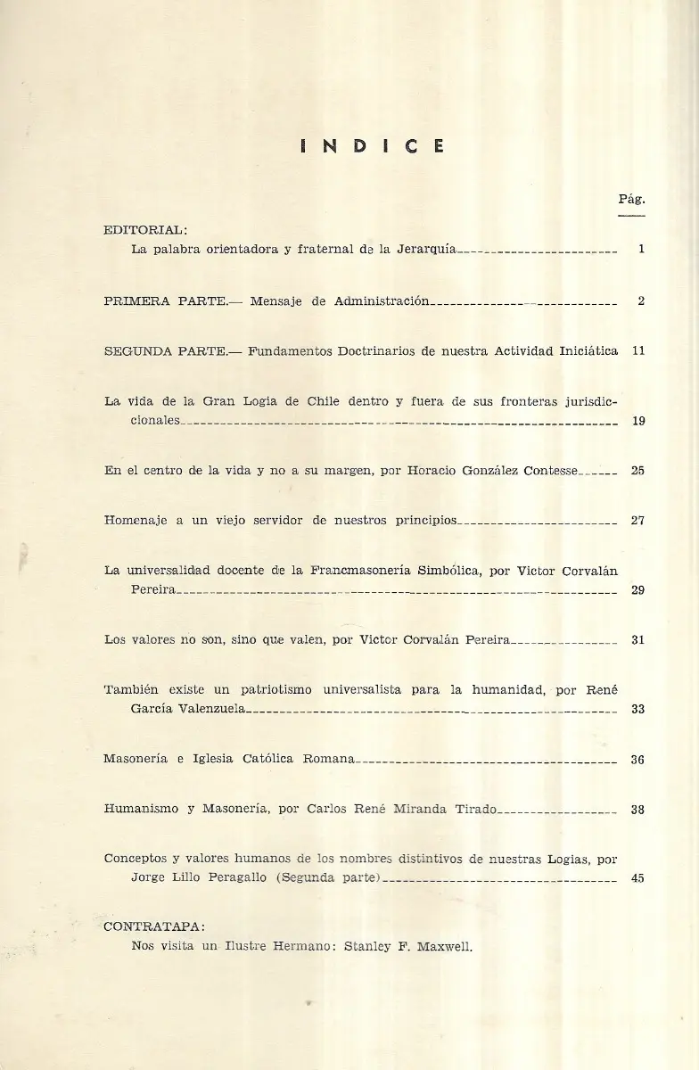 Revista Masónica De Chile / Septiembre Octubre '76 - miniatura 2