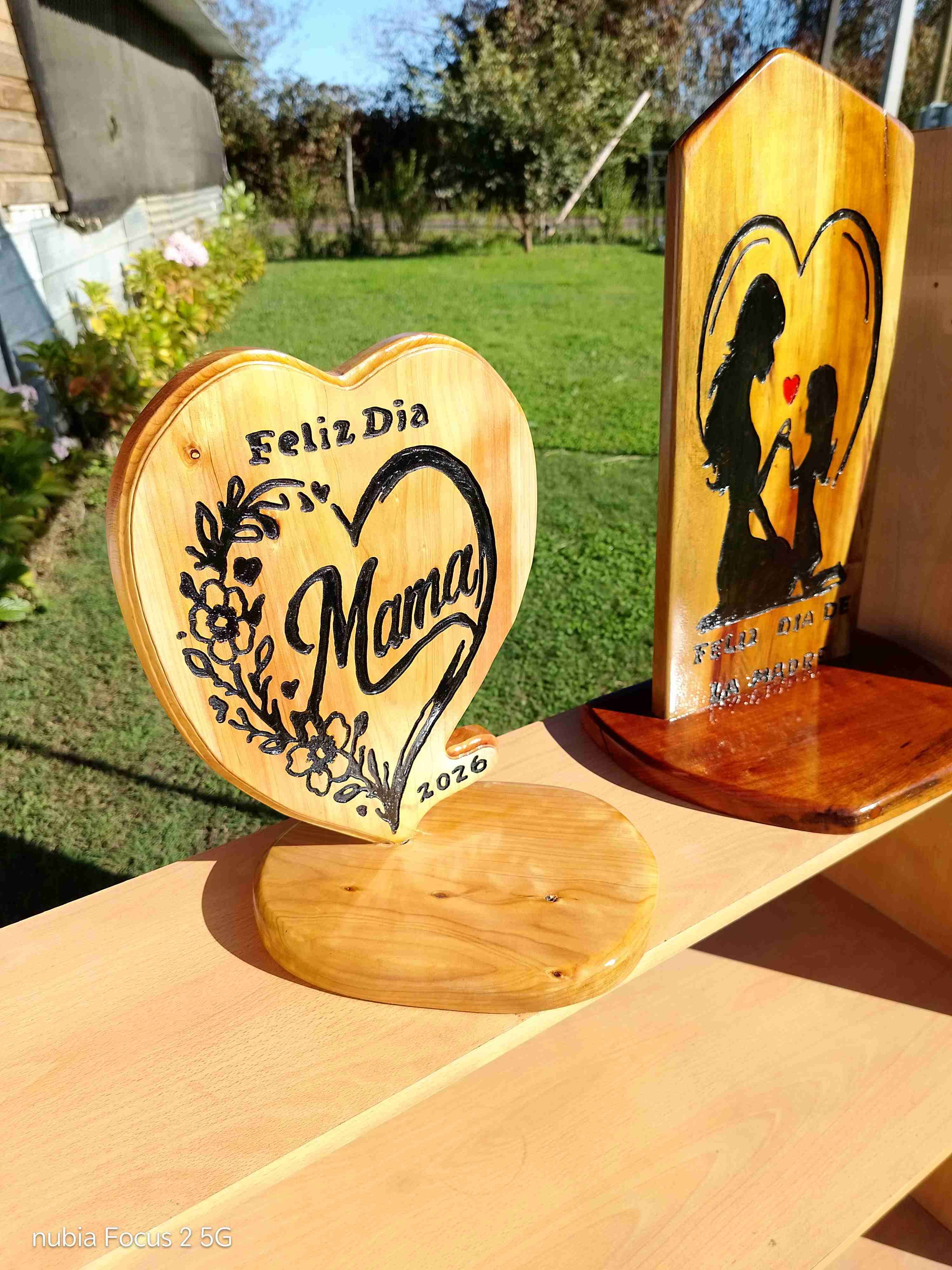 Adornos de madera para mamá - miniatura 3