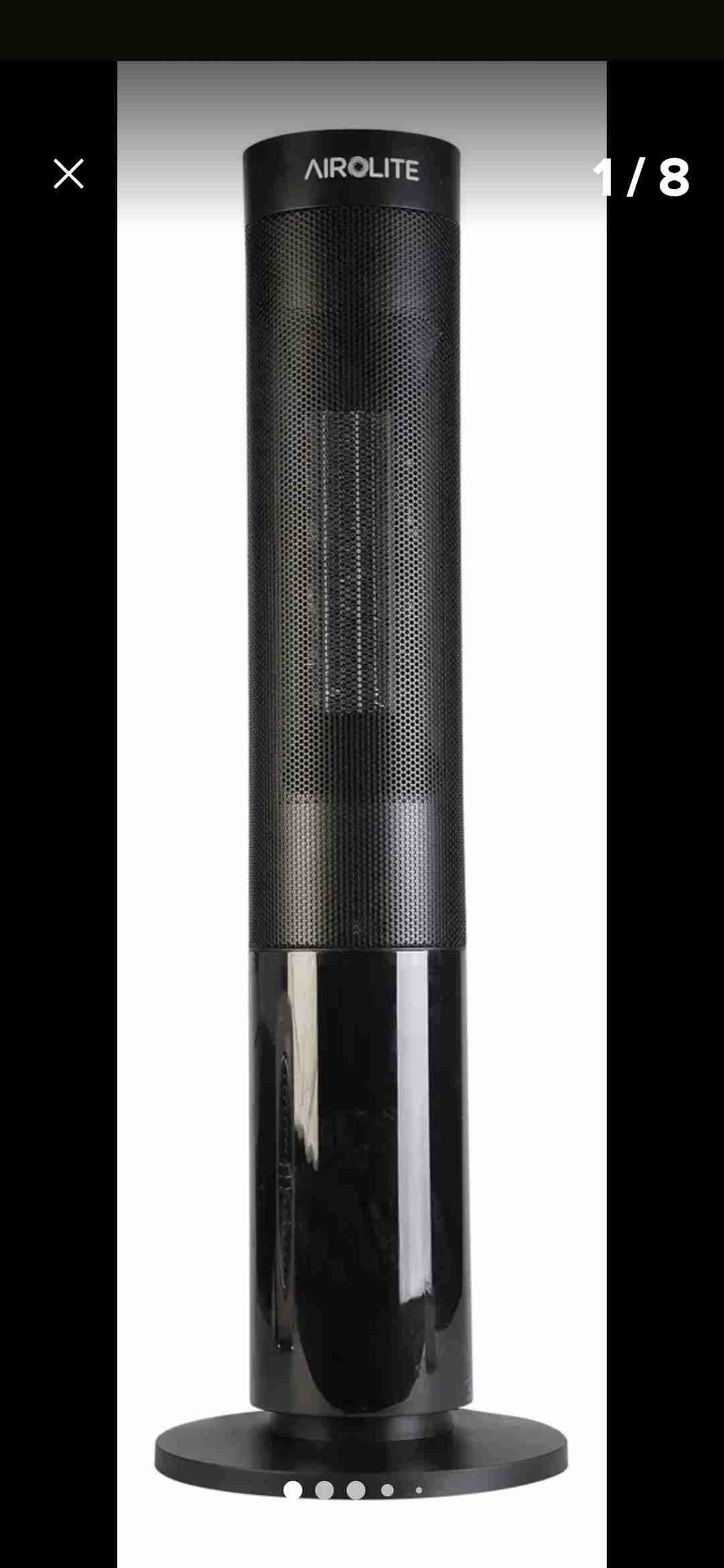 Calefactor torre Airolite negro - miniatura 1