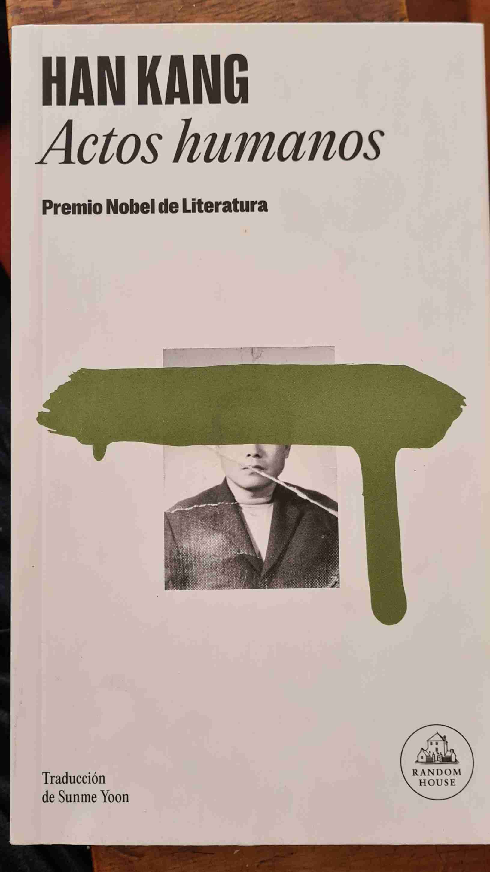 Libro 'Actos humanos' Han Kang