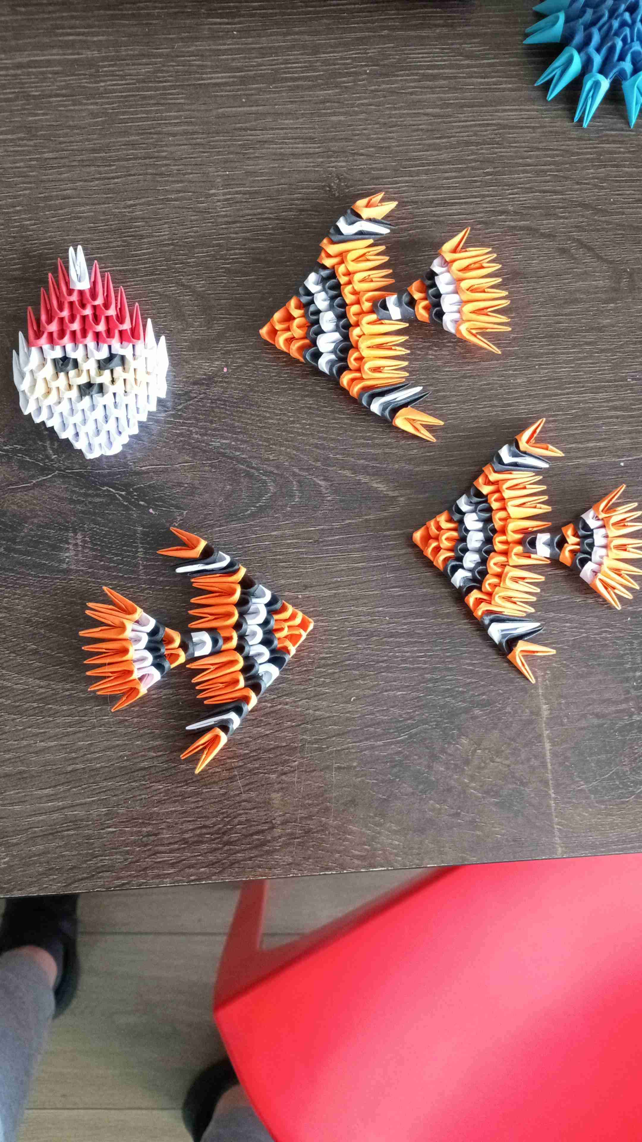 Figura mini origami naranja - miniatura 2