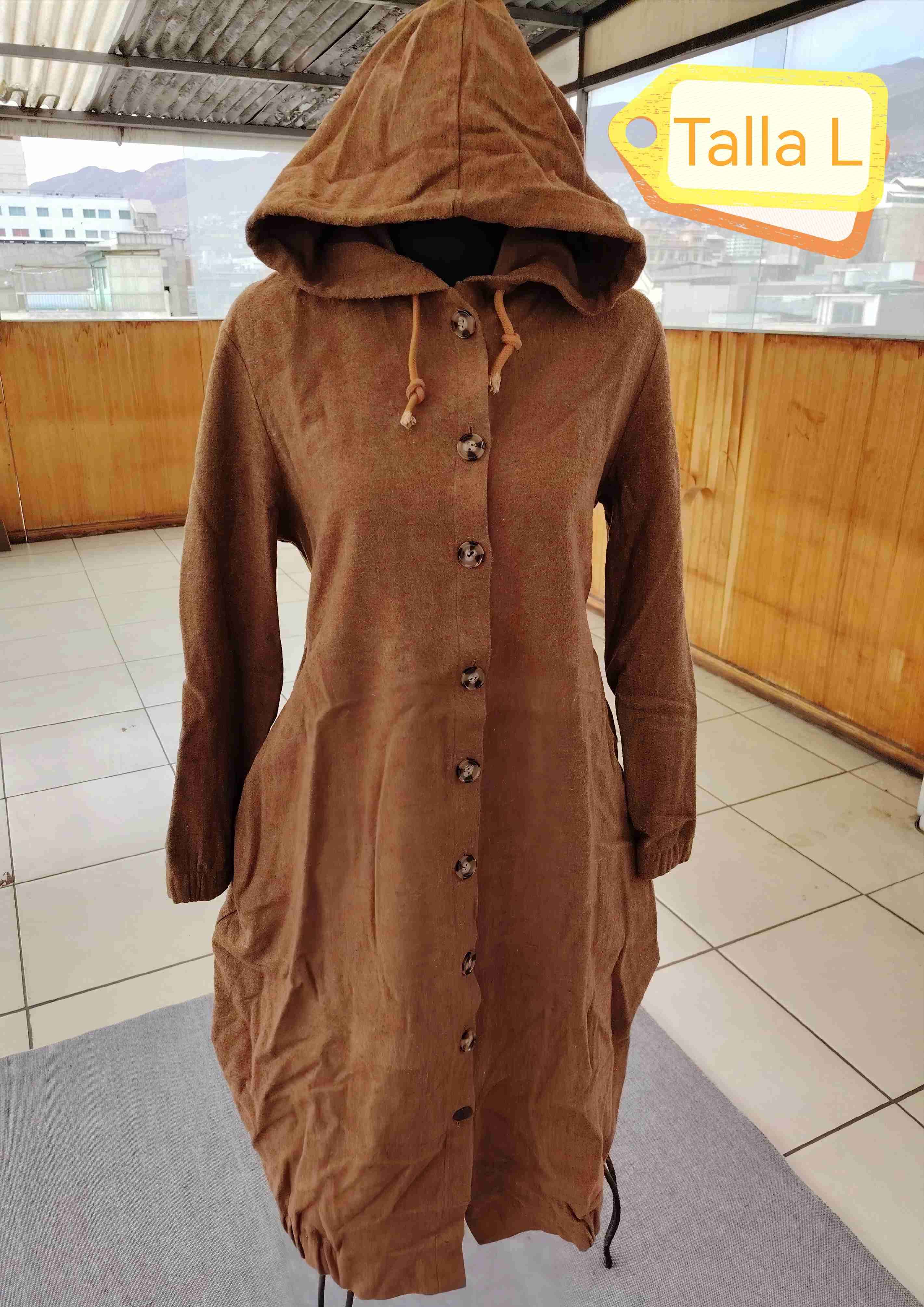 Abrigo azul claro elegante - miniatura 4