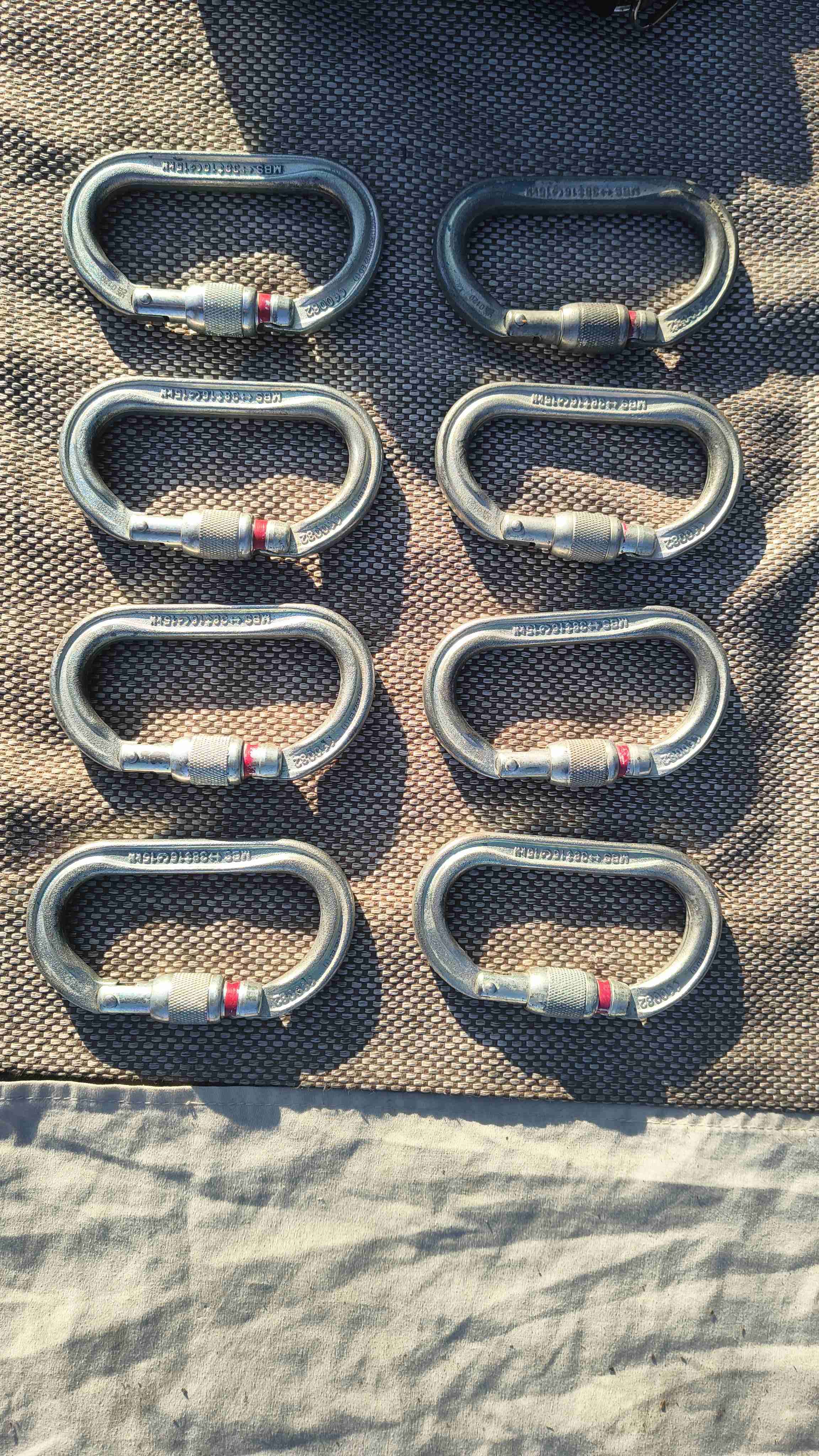 Mosquetones de seguridad metálicos acero - miniatura 1