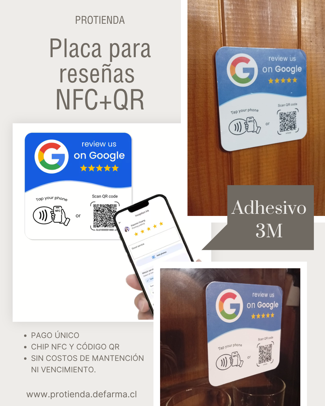 Placa reseñas NFC QR - miniatura 1