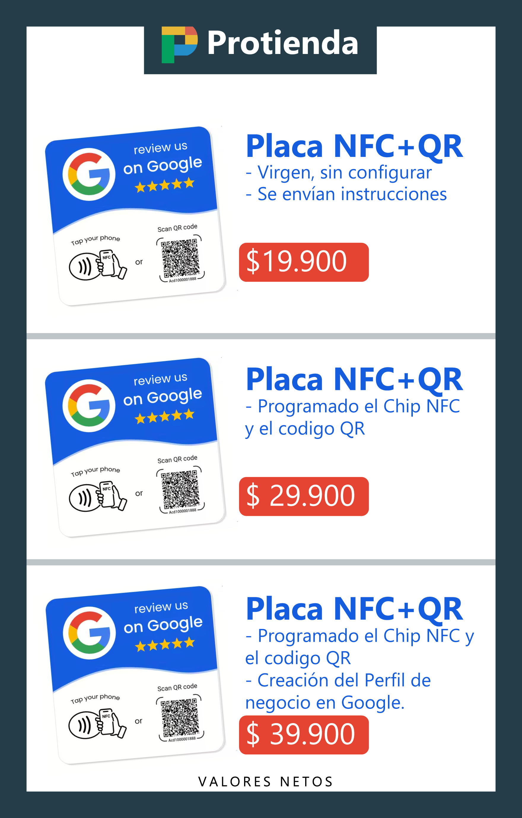 Placa reseñas NFC QR - miniatura 2