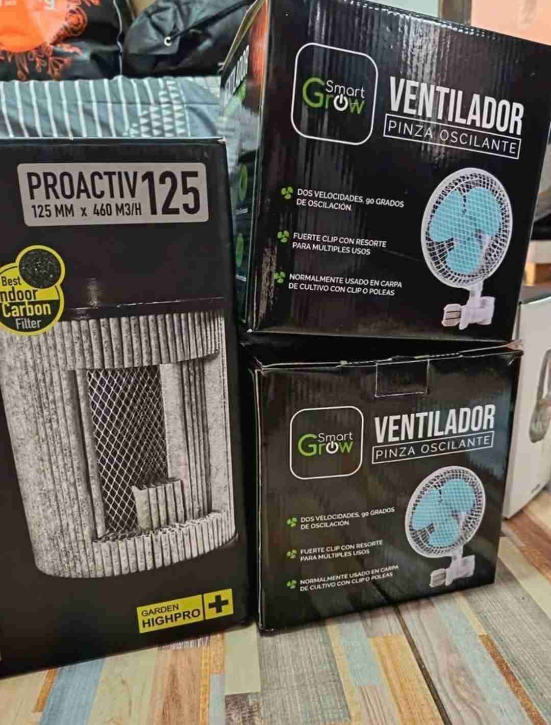 Filtro carbono y ventilador cultivo