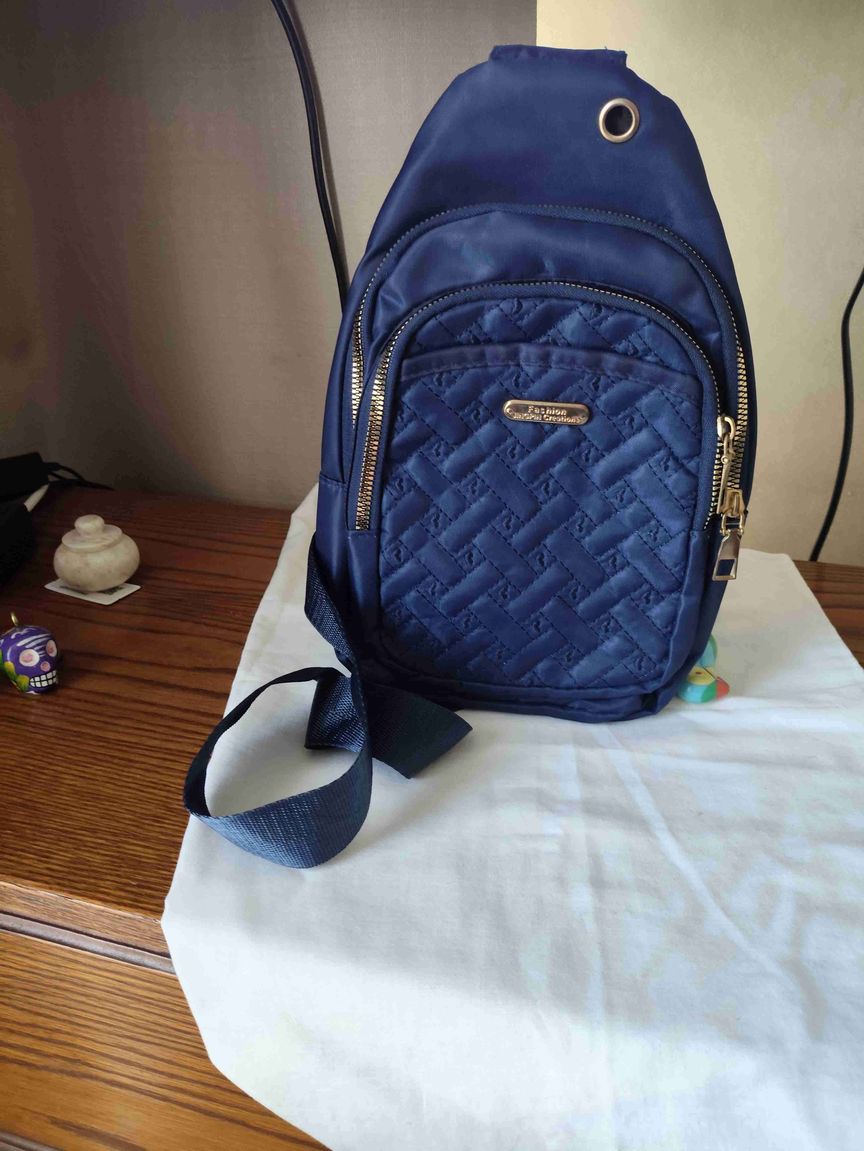 Bandolera negra acolchada - miniatura 2