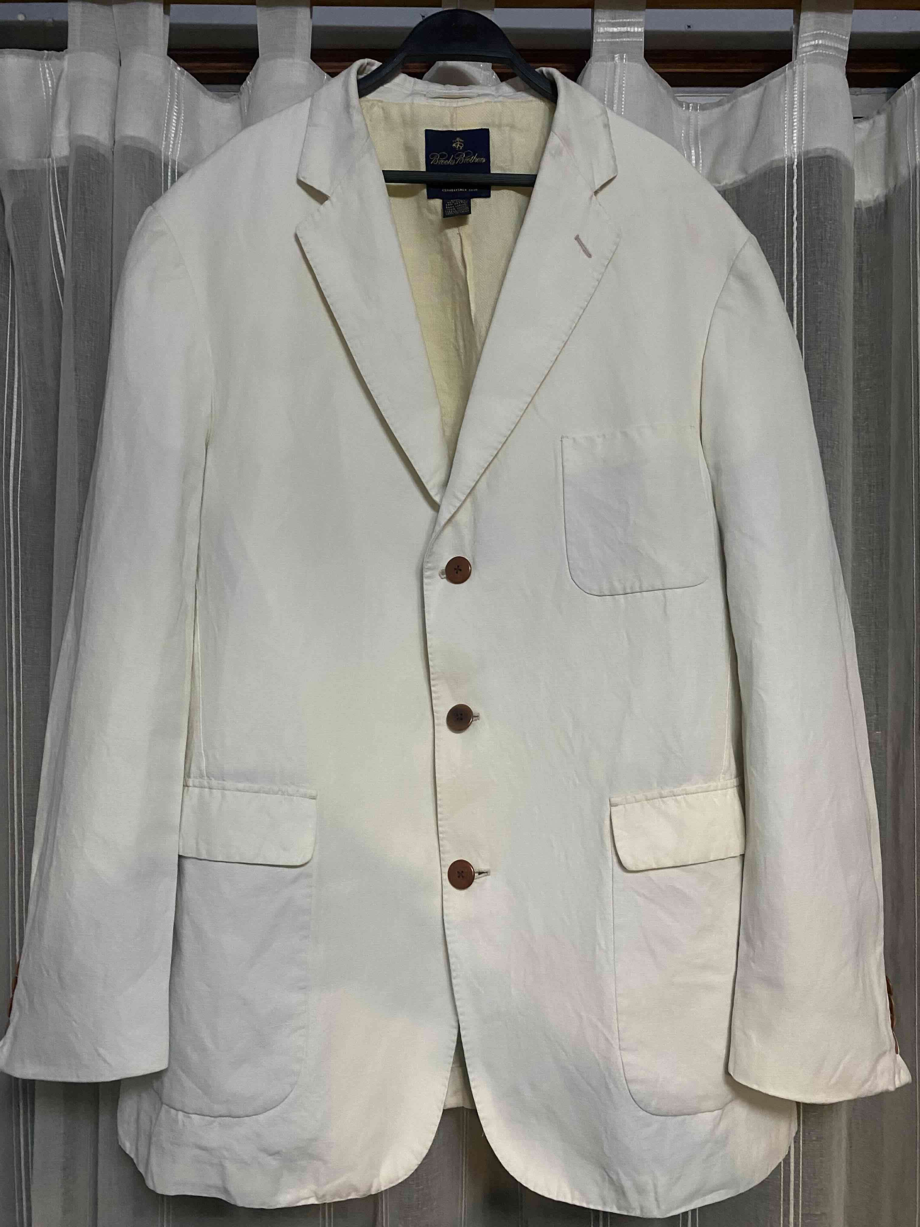 Blazer blanco casual  brooks brothers - miniatura 1