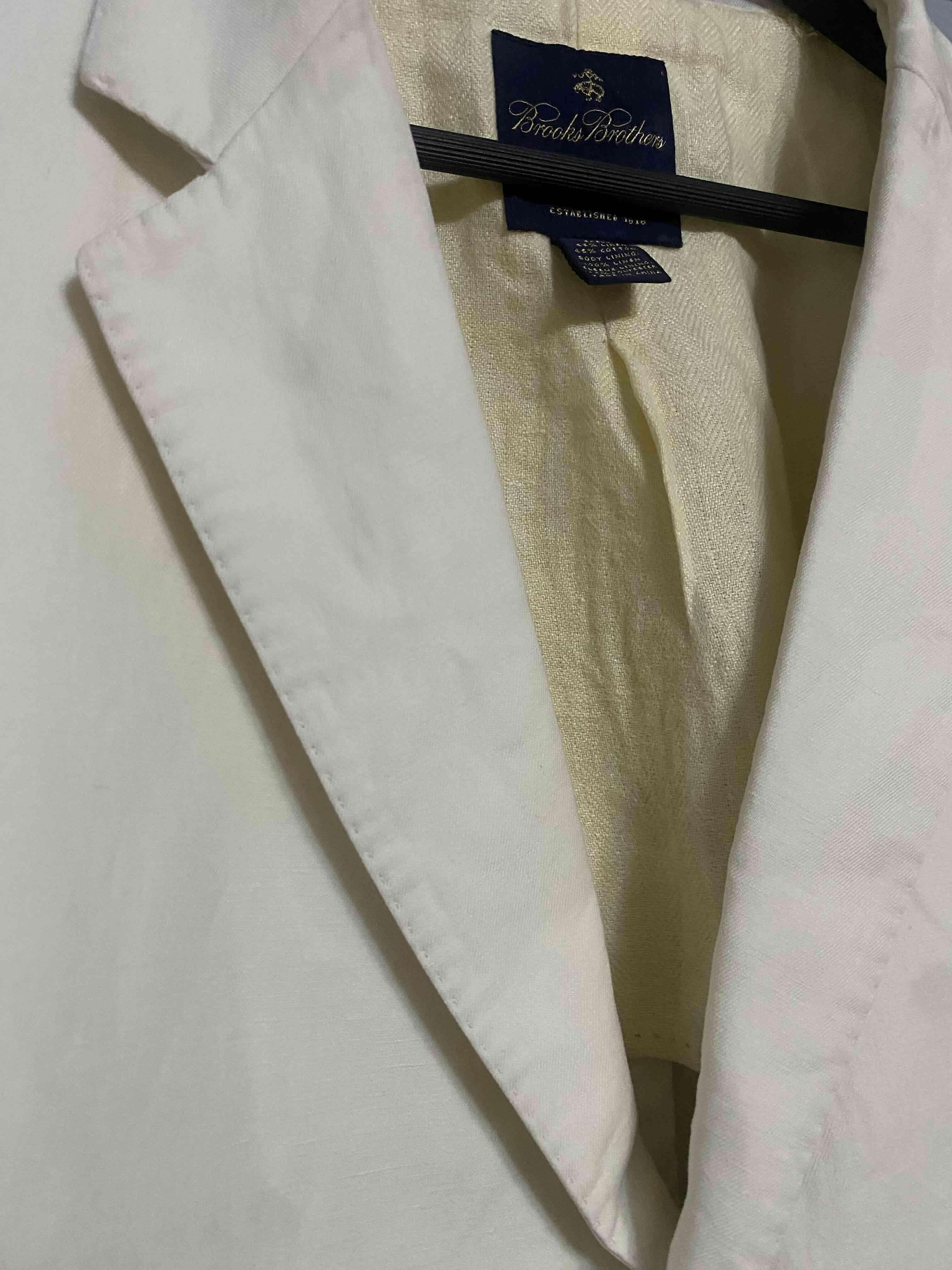 Blazer blanco casual  brooks brothers - miniatura 2