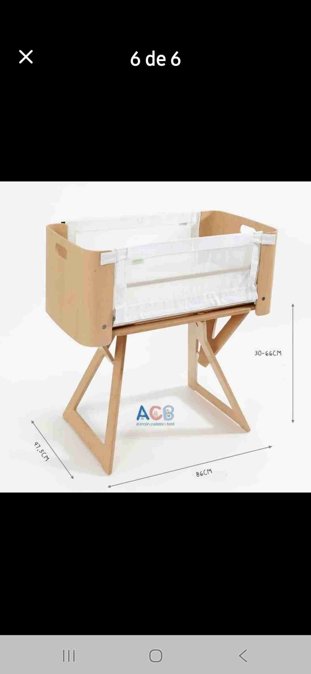 Cuna de madera para bebé - miniatura 1