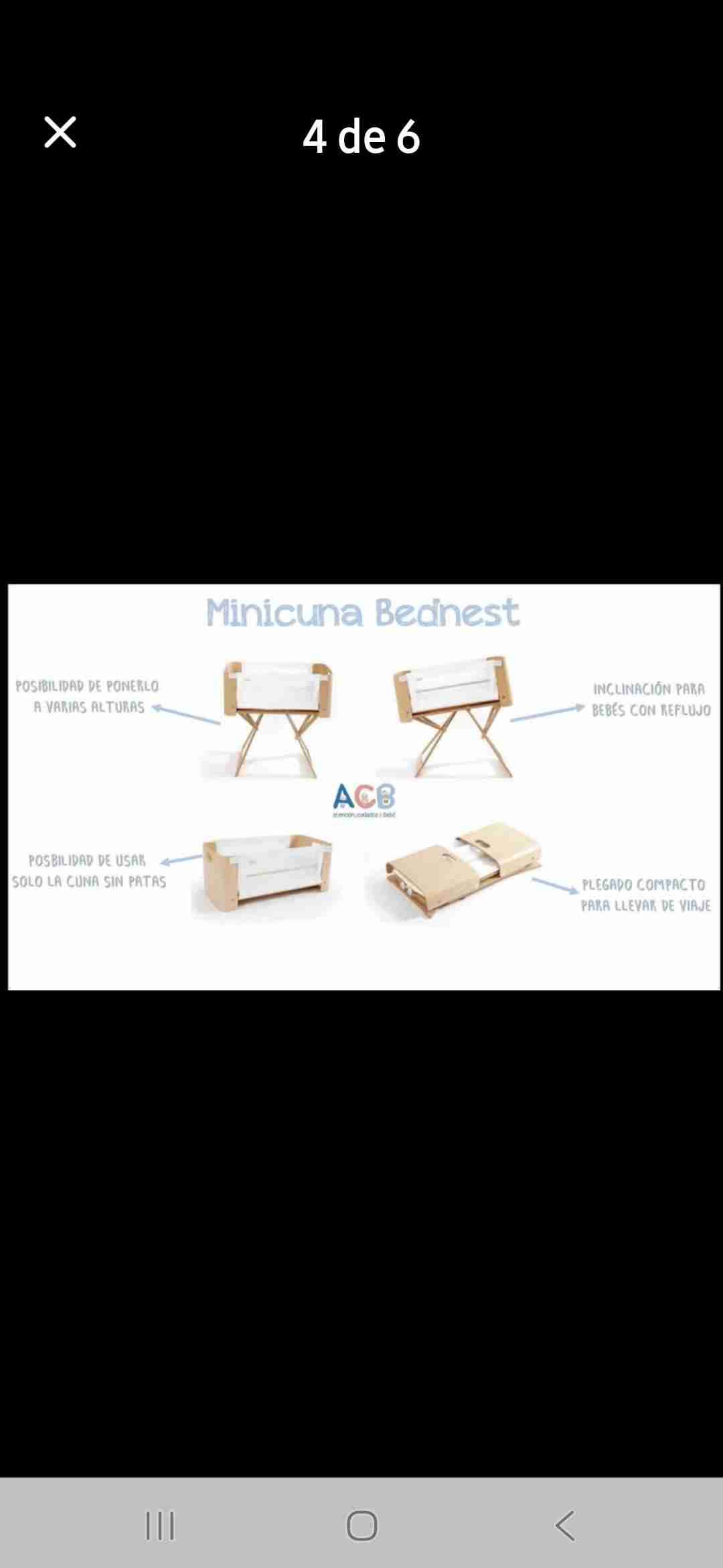 Cuna de madera para bebé - miniatura 6