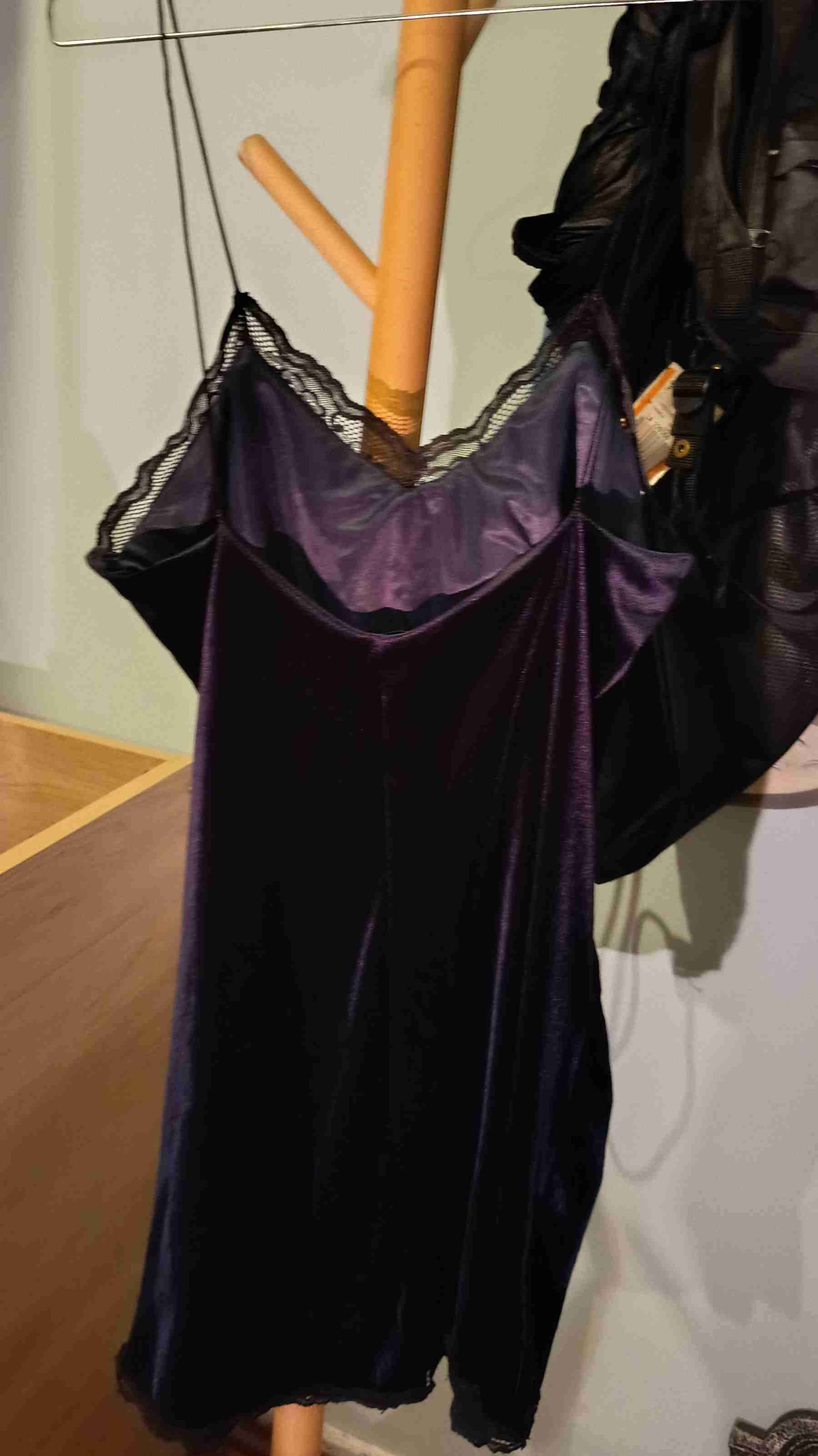 Vestido lencero azul marino - miniatura 2