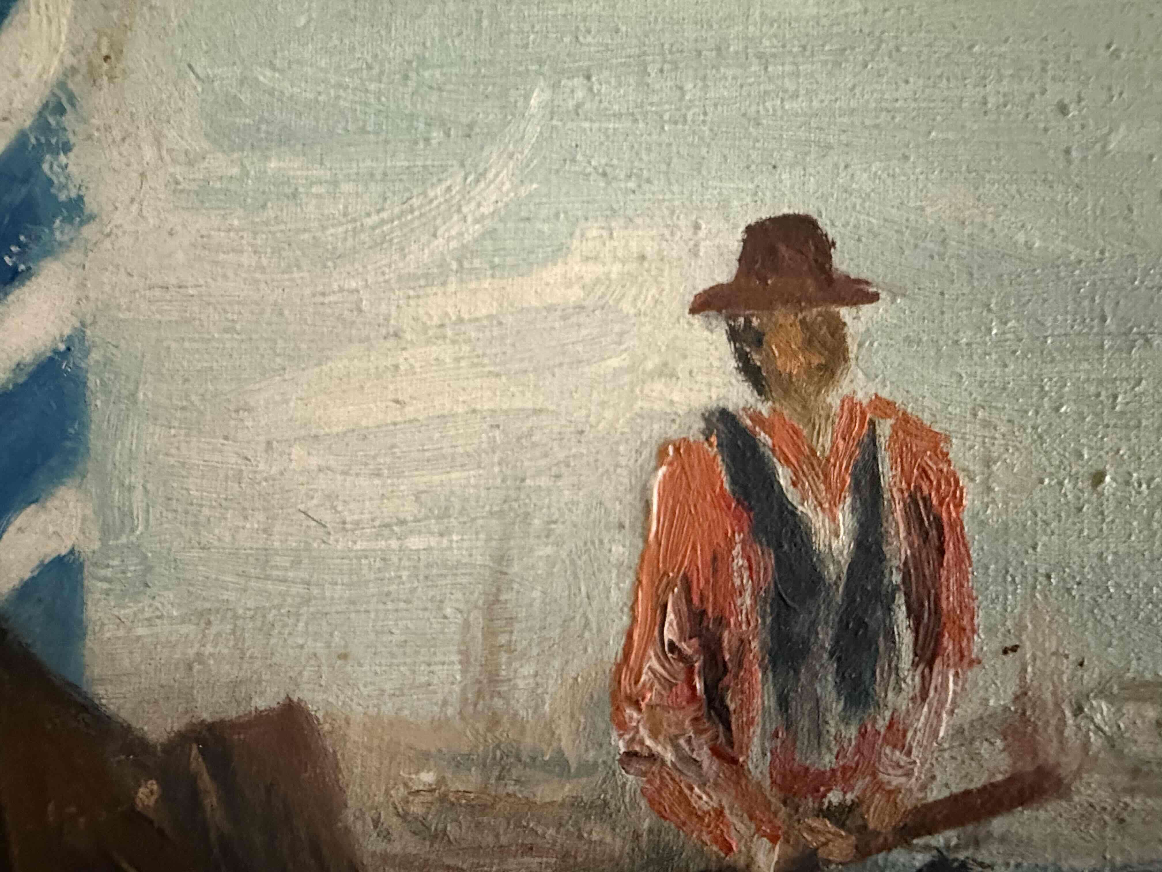 Cuadro de góndola veneciana - Óleo sobre Lienzo - miniatura 4