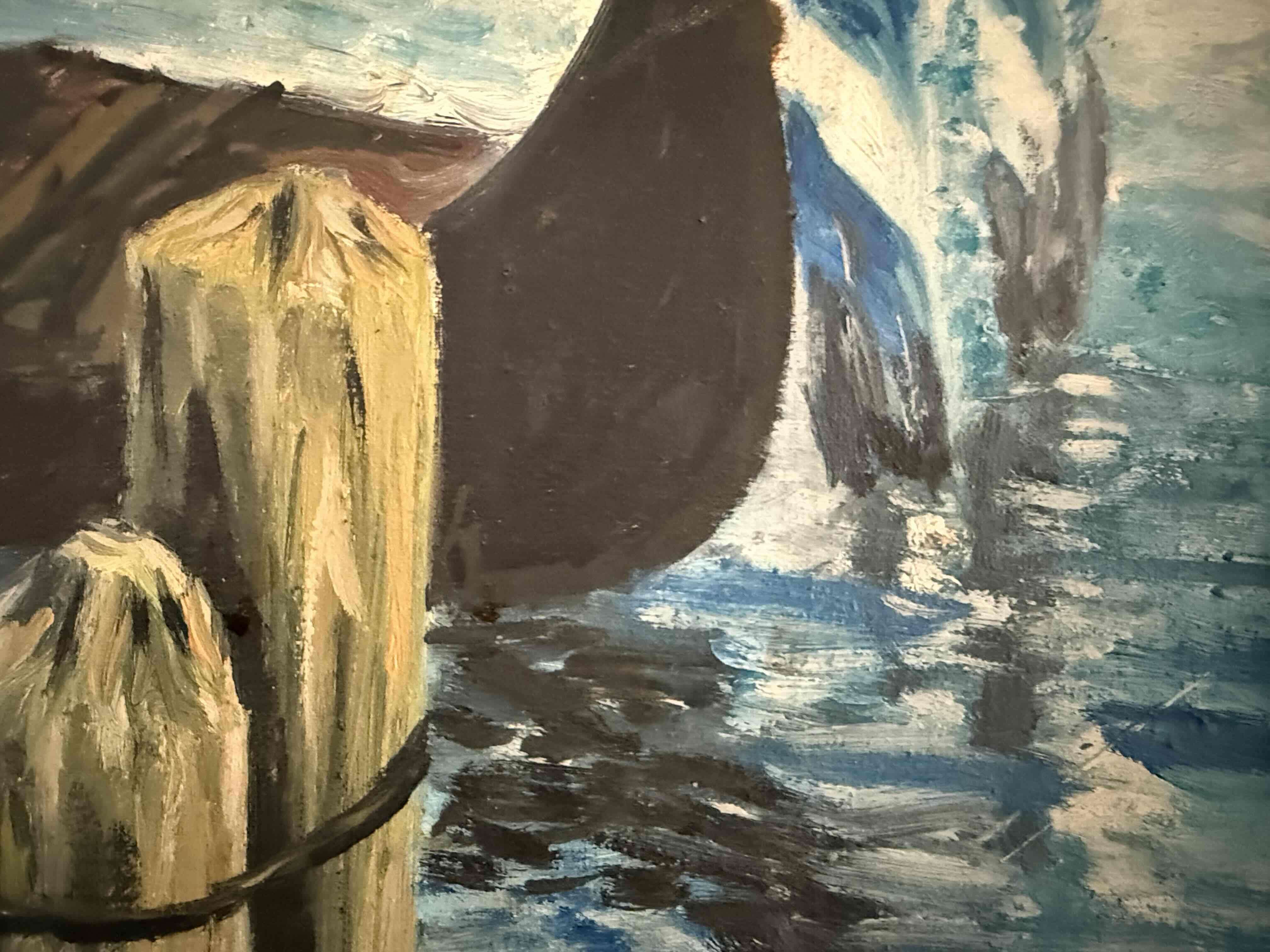 Cuadro de góndola veneciana - Óleo sobre Lienzo - miniatura 5