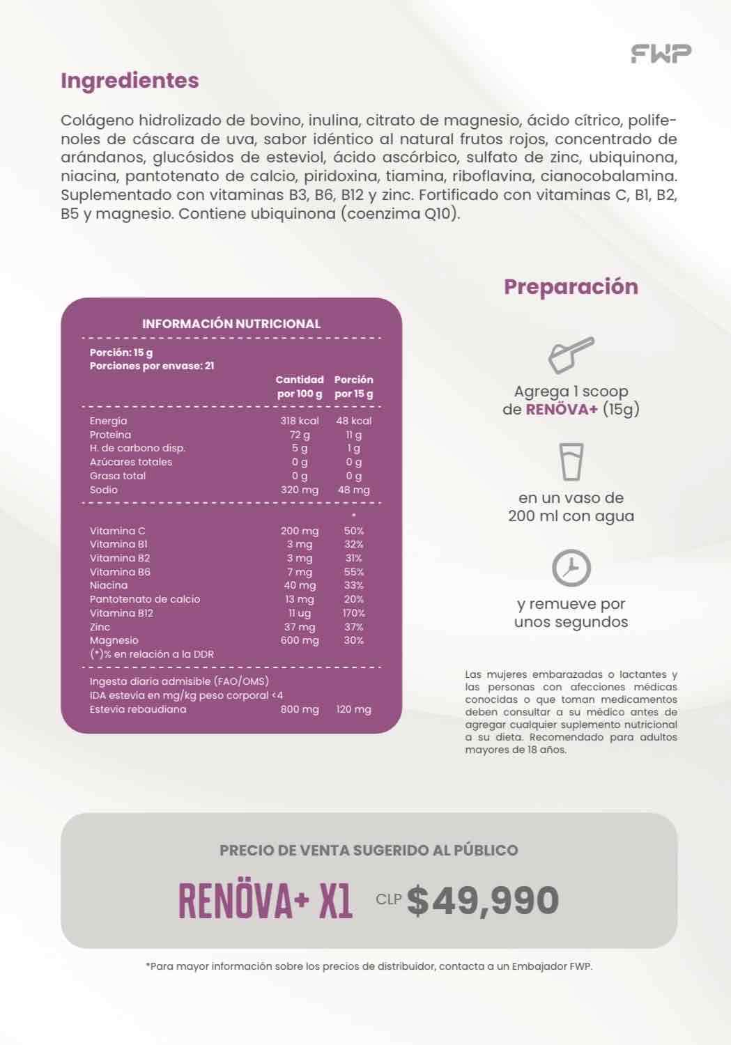 Suplemento Renöva+ sabor berries - miniatura 4