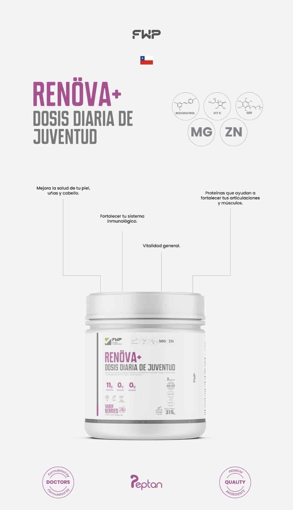 Suplemento Renöva+ sabor berries - miniatura 5