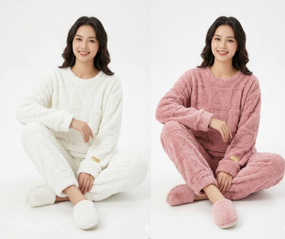 Pijamas de felpa para mujer - miniatura 1