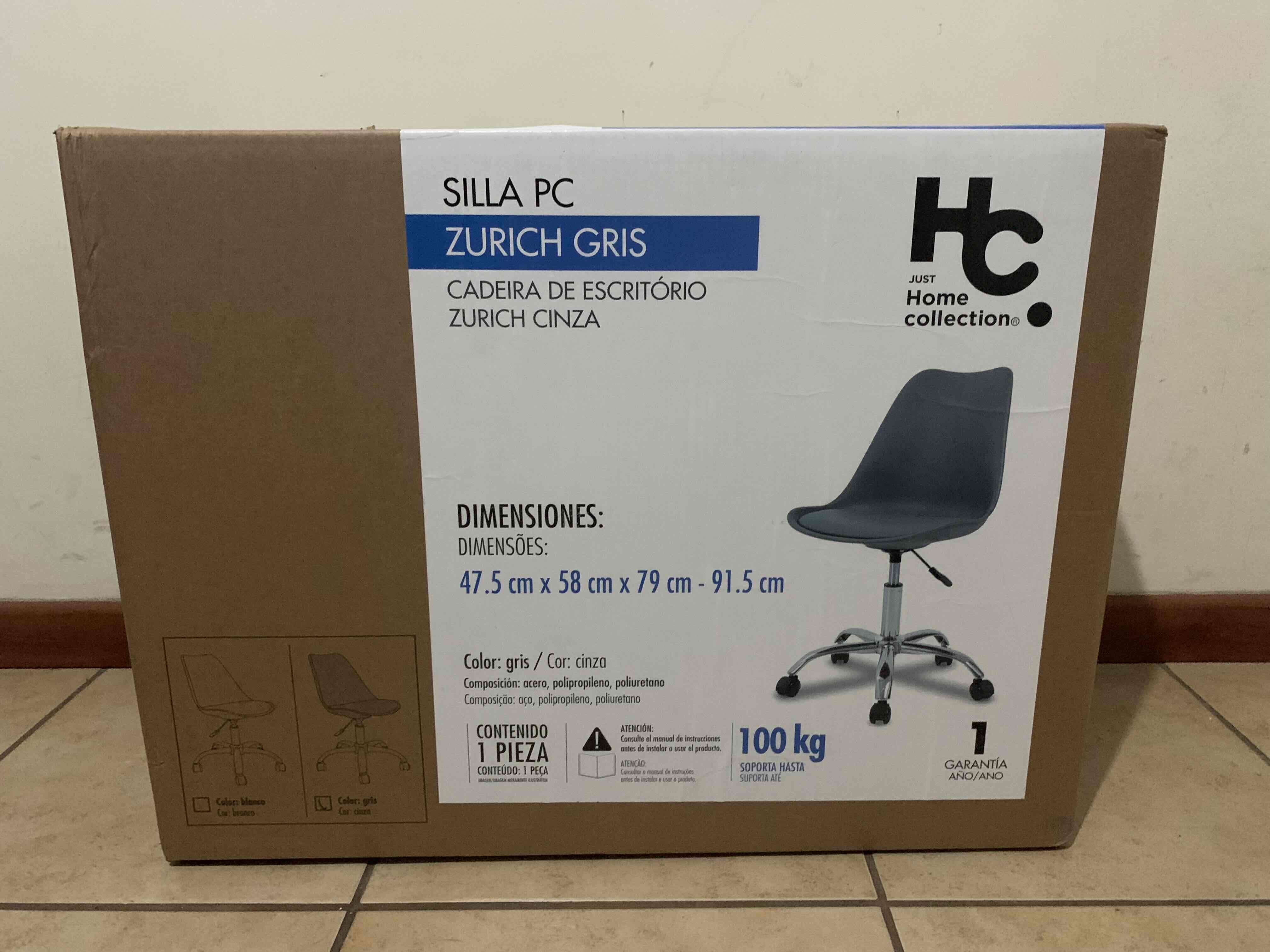 Silla de escritorio gris