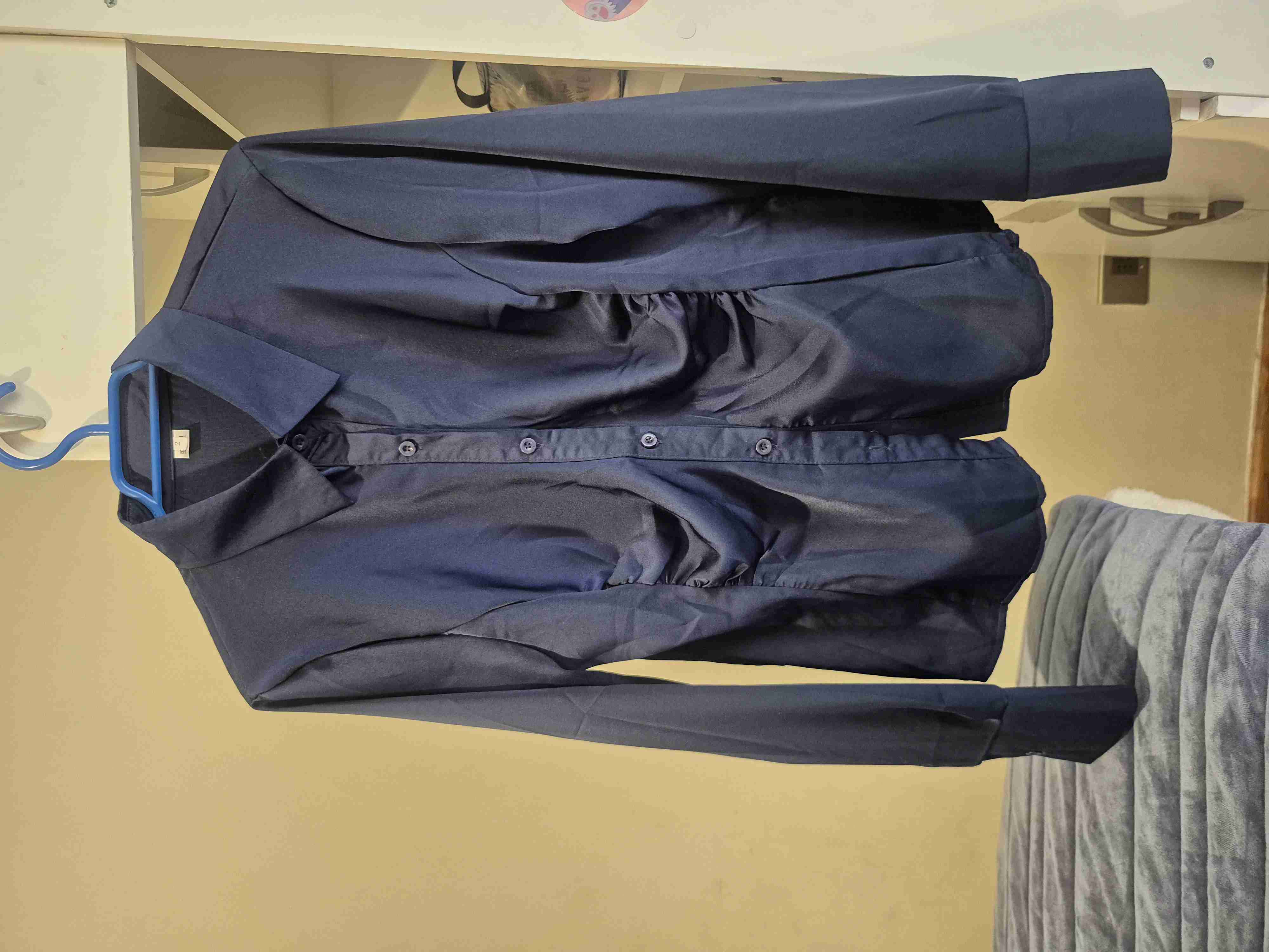 Blusa azul manga larga - miniatura 1