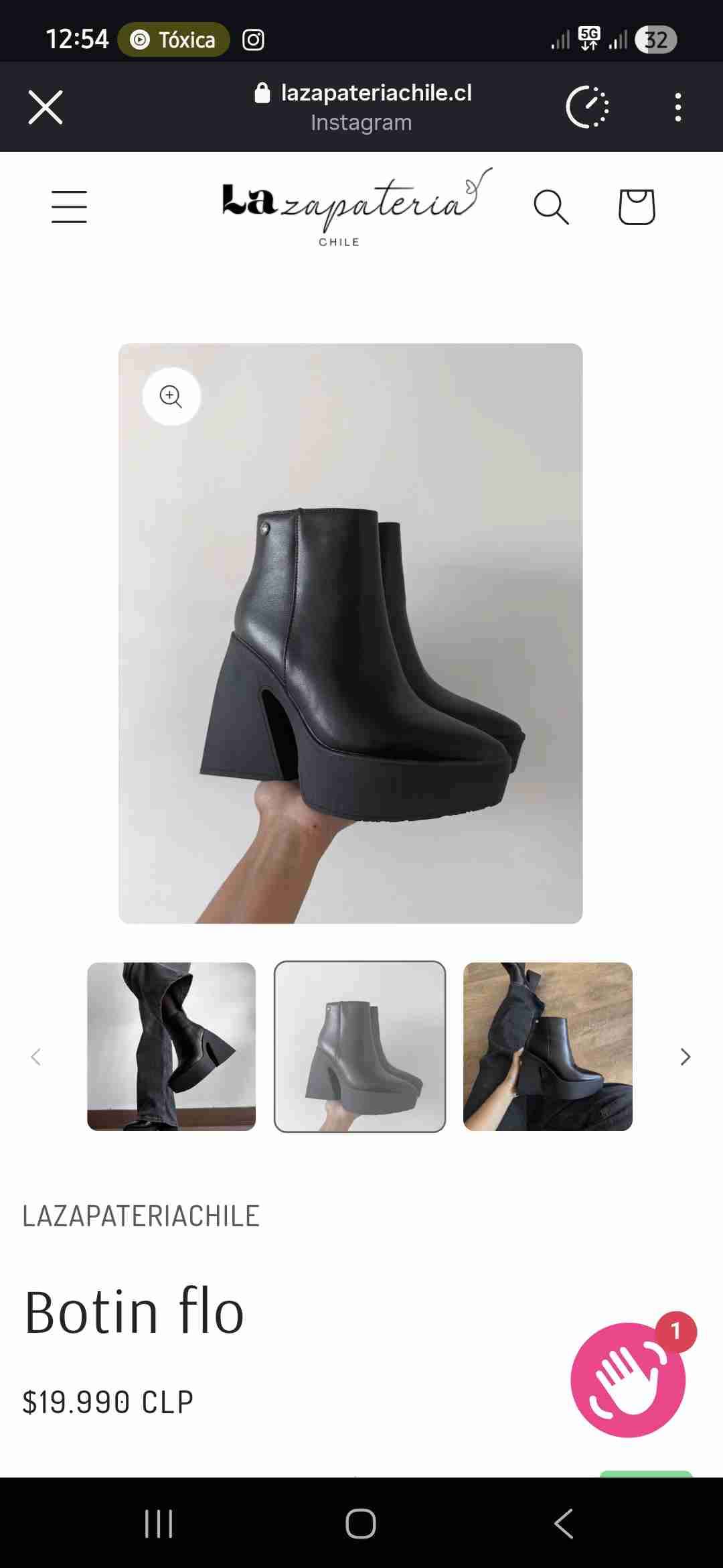 Botines plataforma negros - miniatura 3