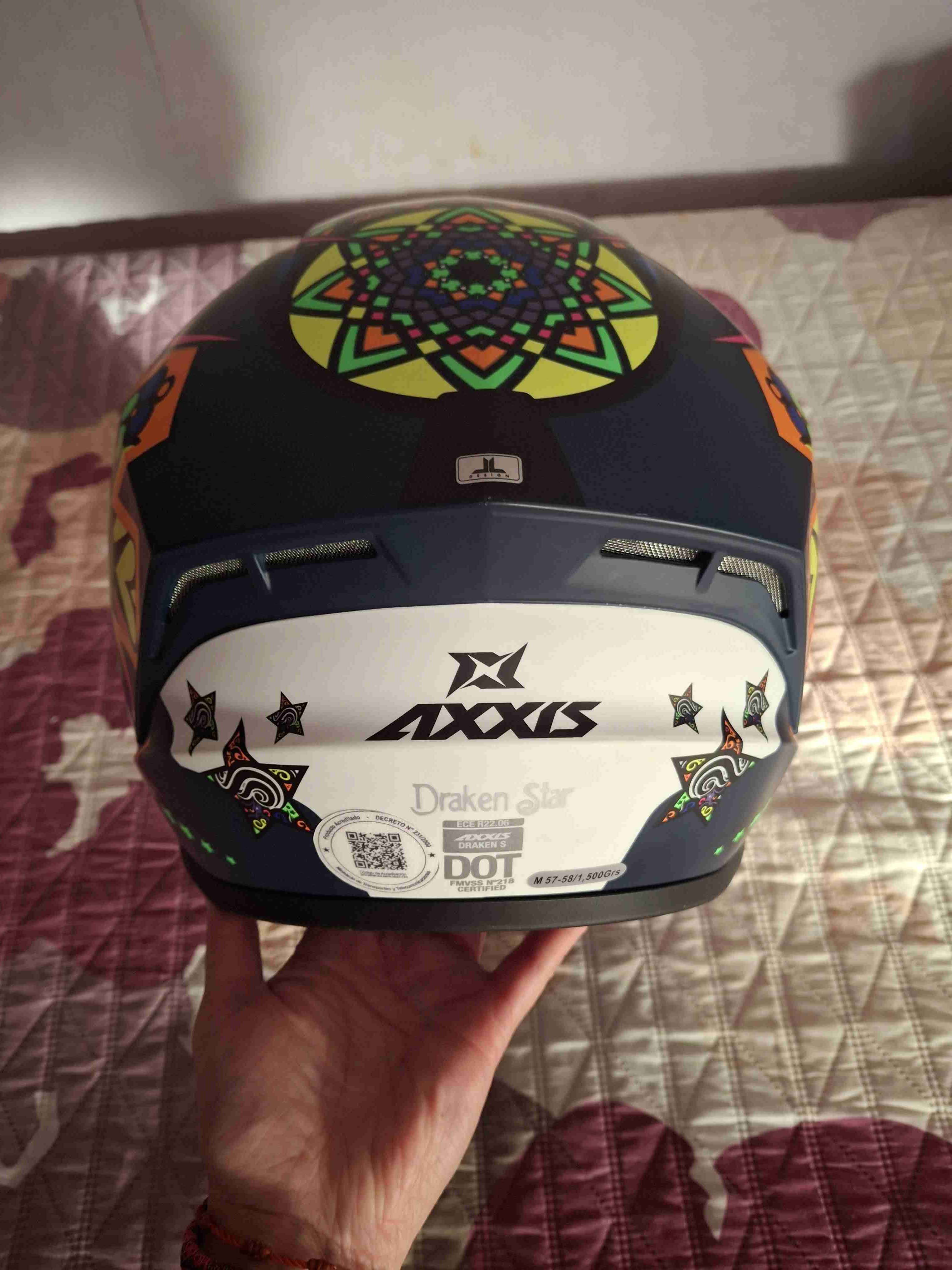 Casco integral Axxis diseño estrellas - miniatura 2