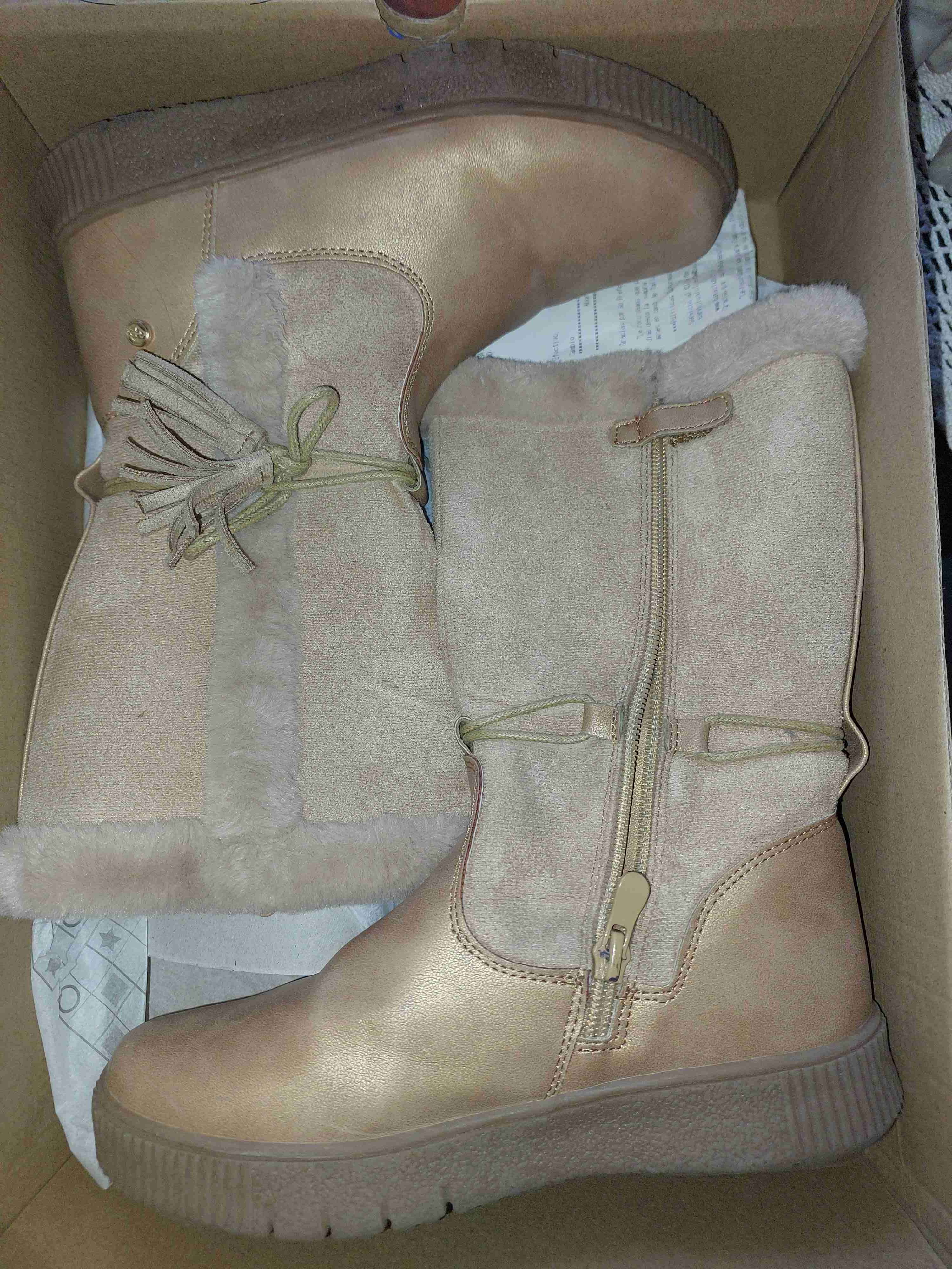 Botas altas de gamuza beige N°35 - miniatura 5