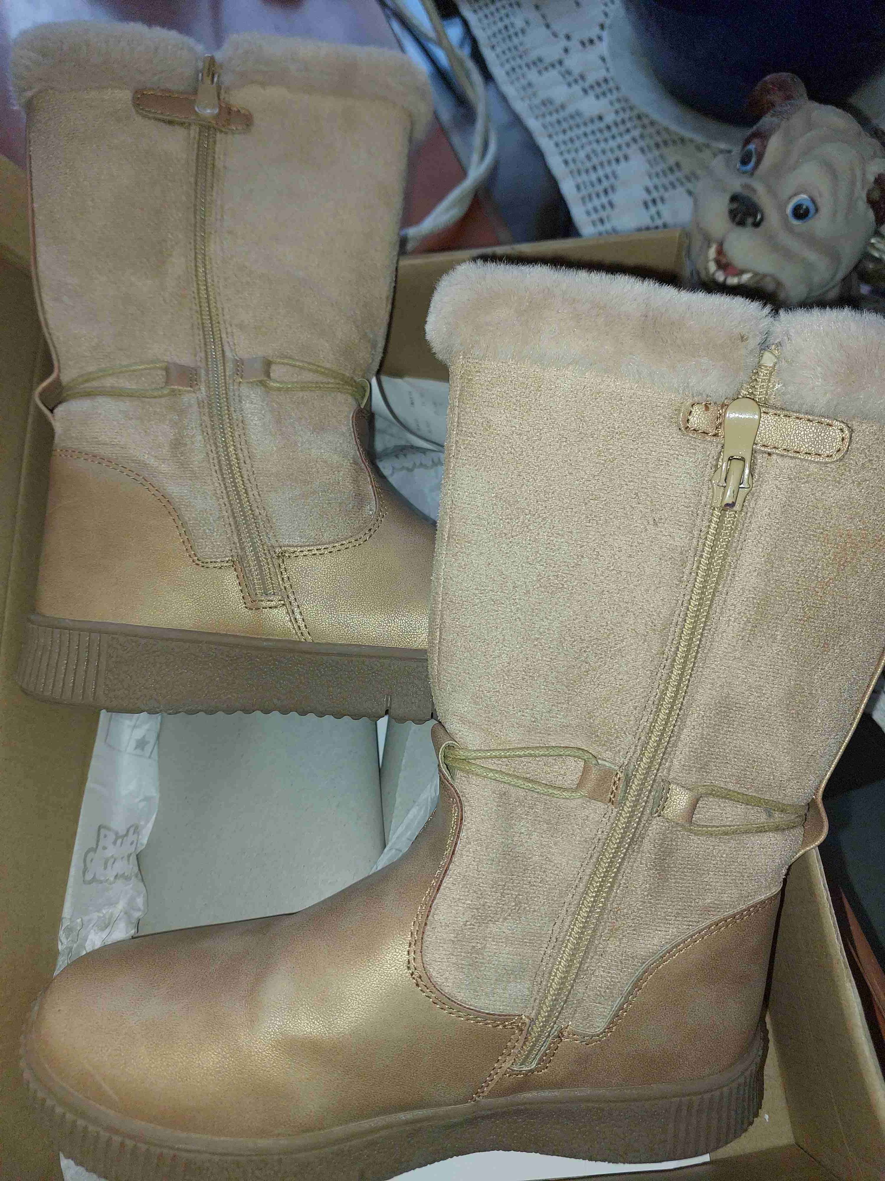 Botas altas de gamuza beige N°35 - miniatura 6