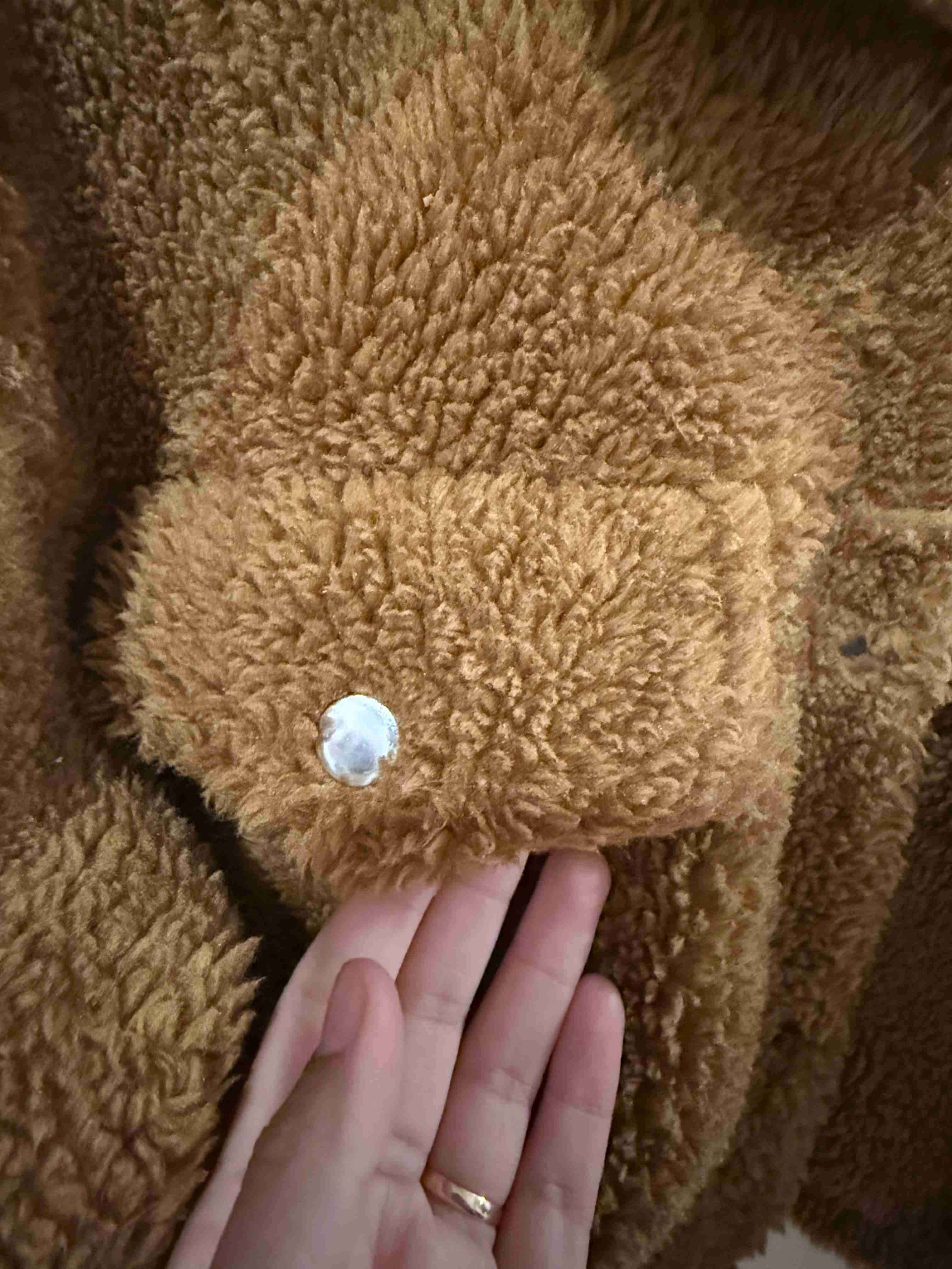 Chaqueta de peluche marrón - miniatura 2