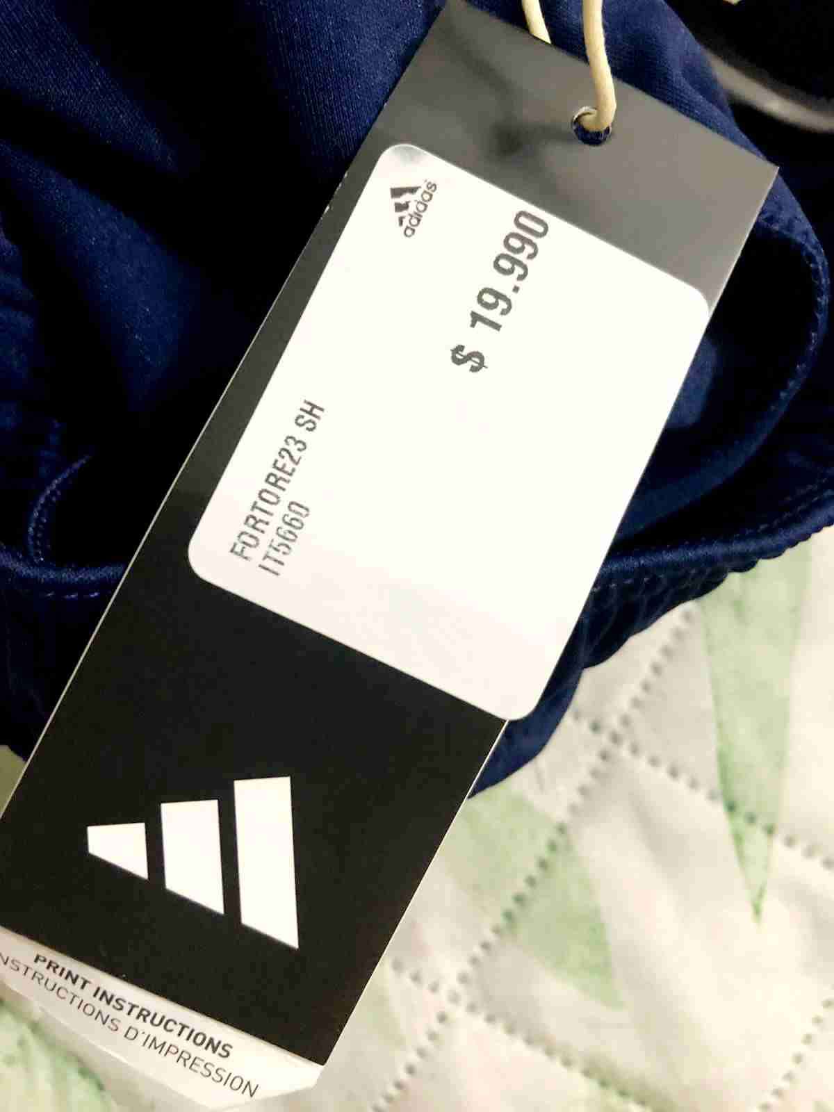 Short deportivo azul marino Adidas - miniatura 3