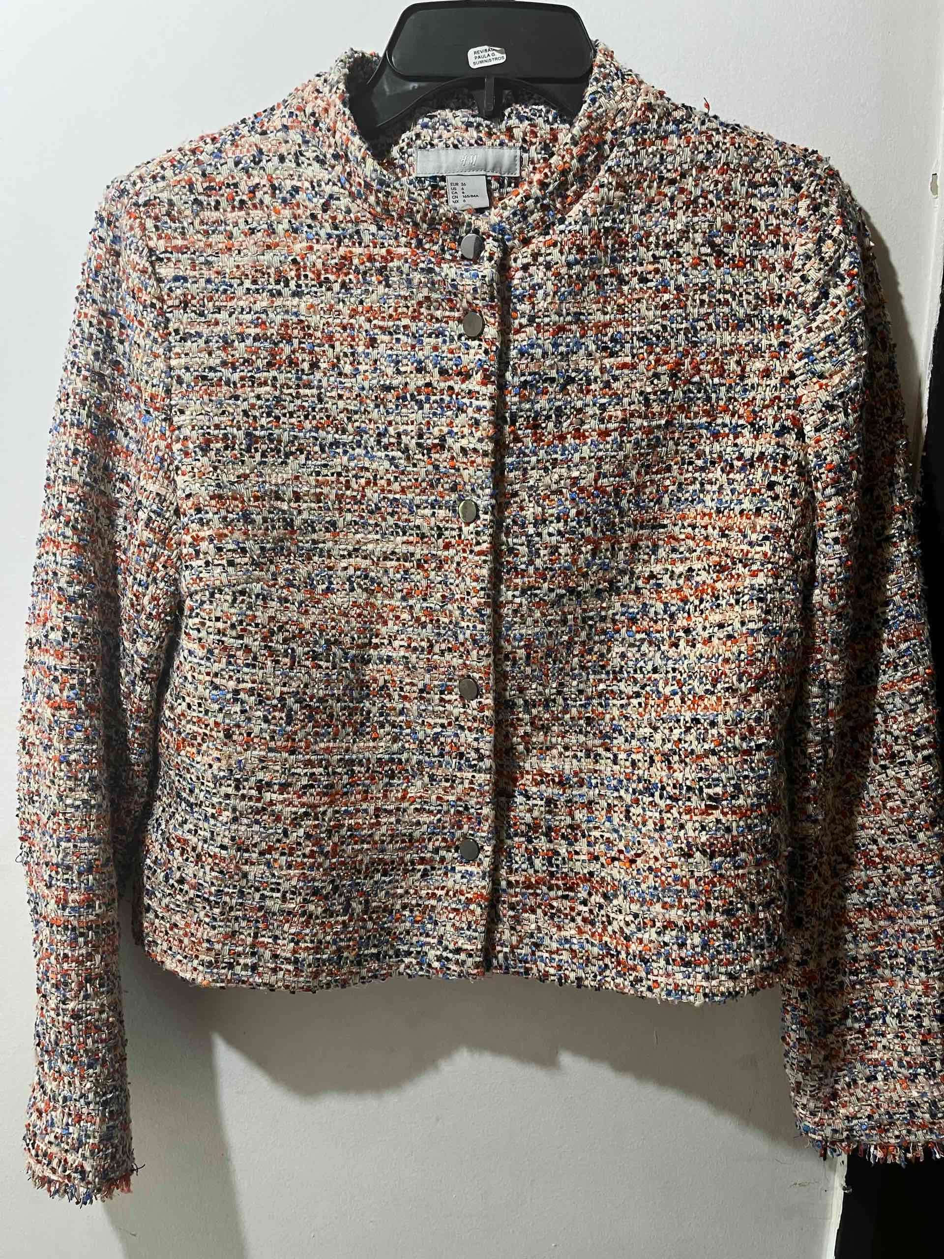 Chaqueta de tweed multicolor