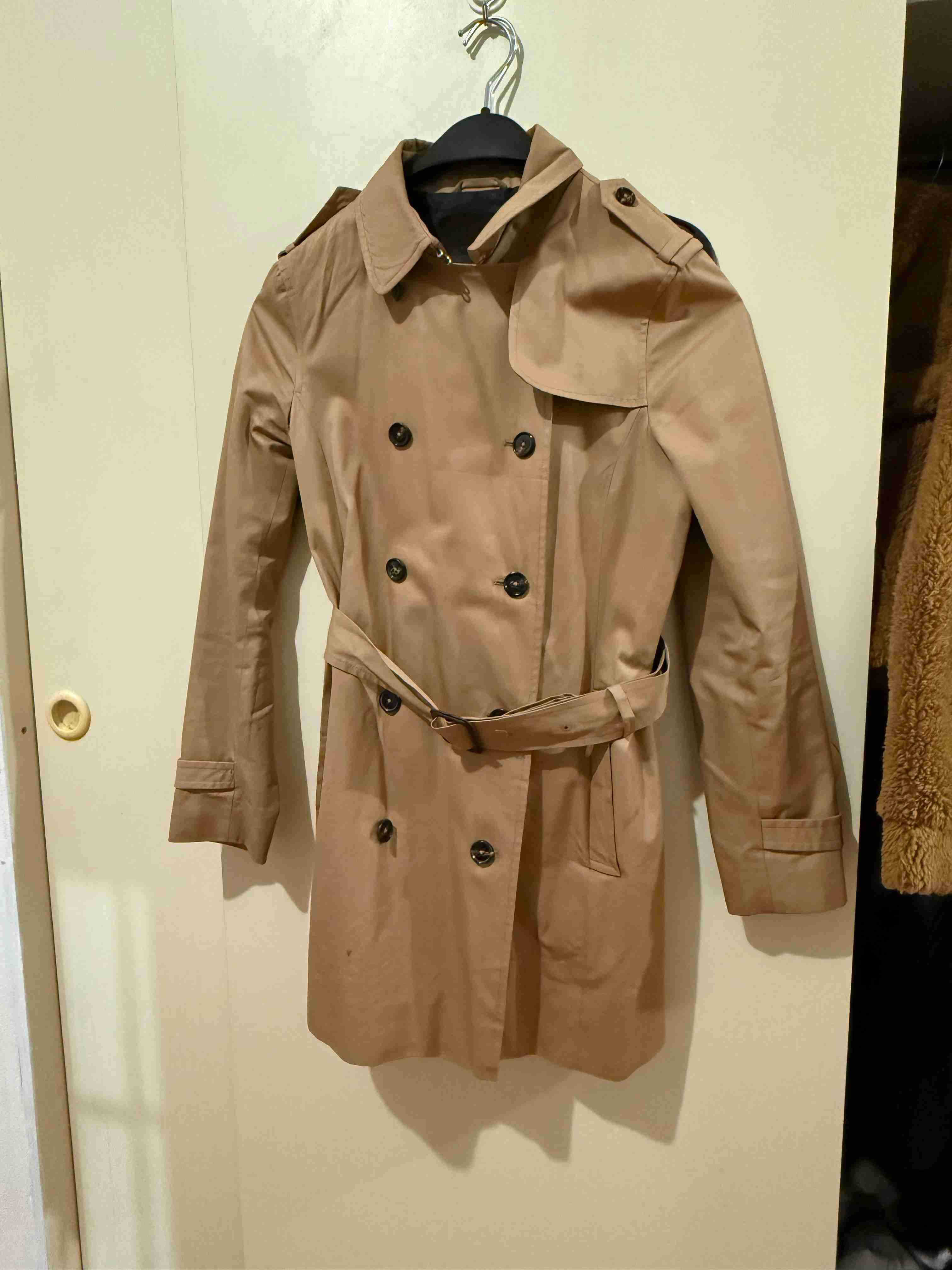 Abrigo trench beige mujer