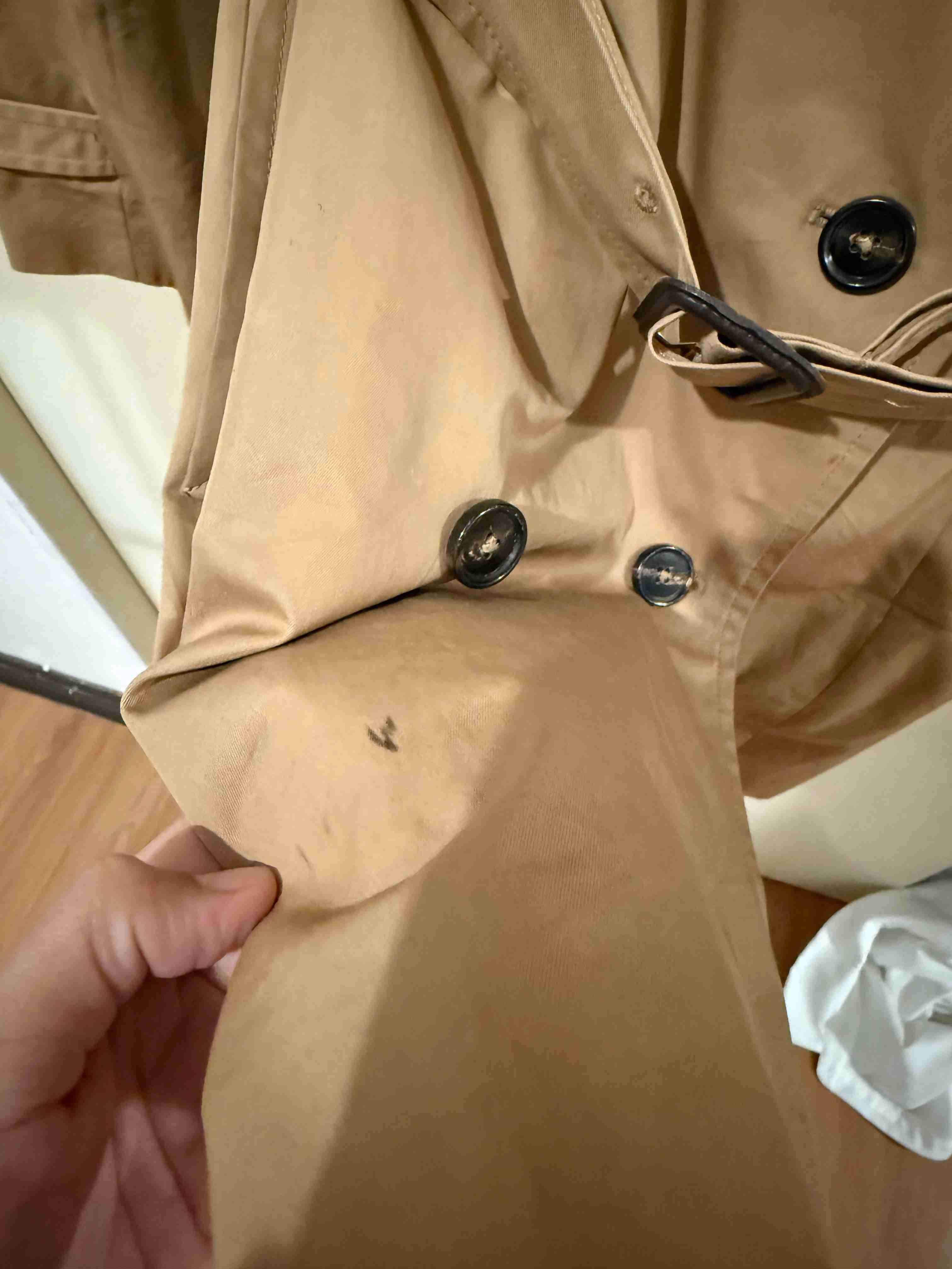 Abrigo trench beige mujer - miniatura 4