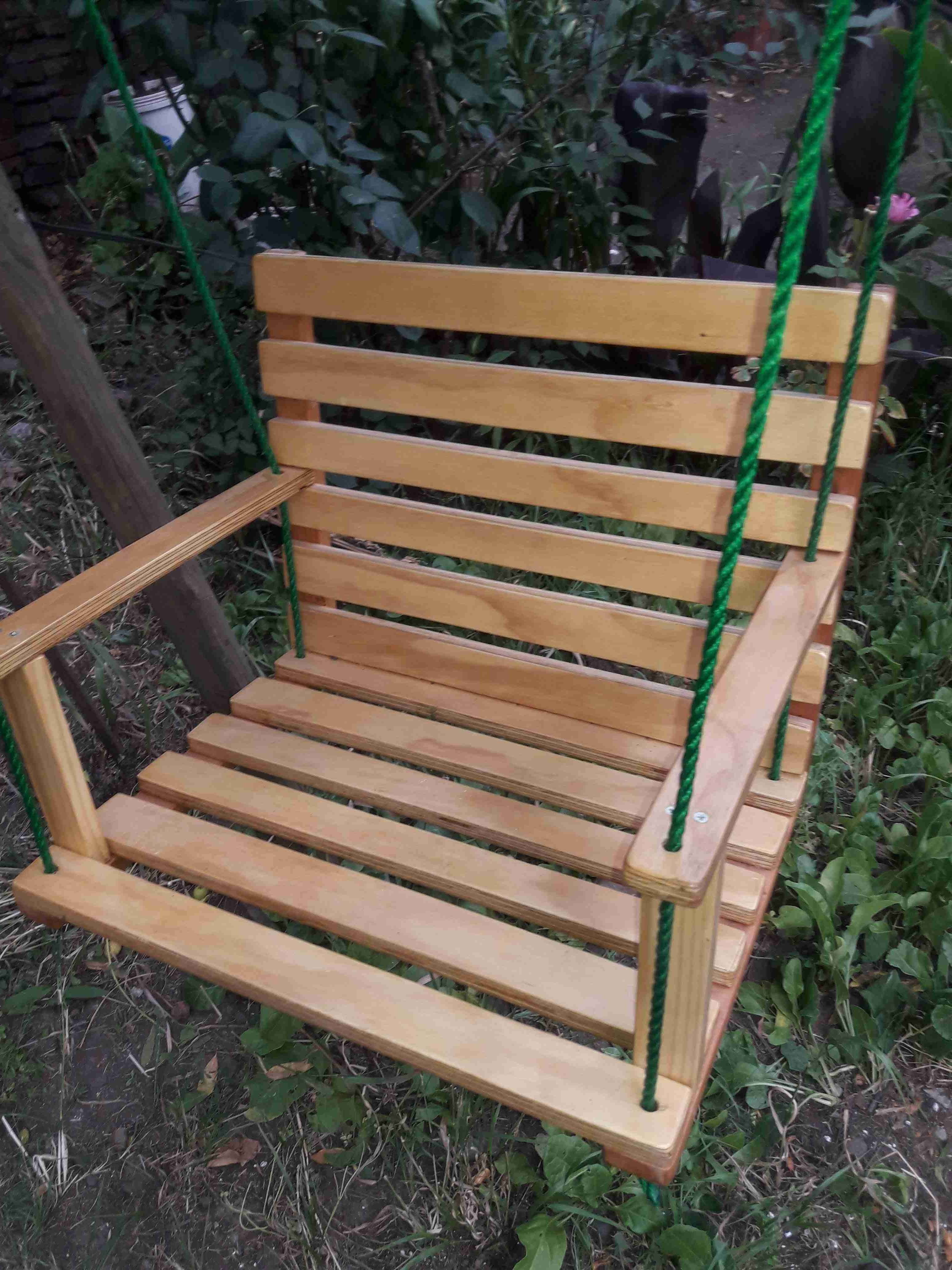 Columpio de jardín de madera - miniatura 2