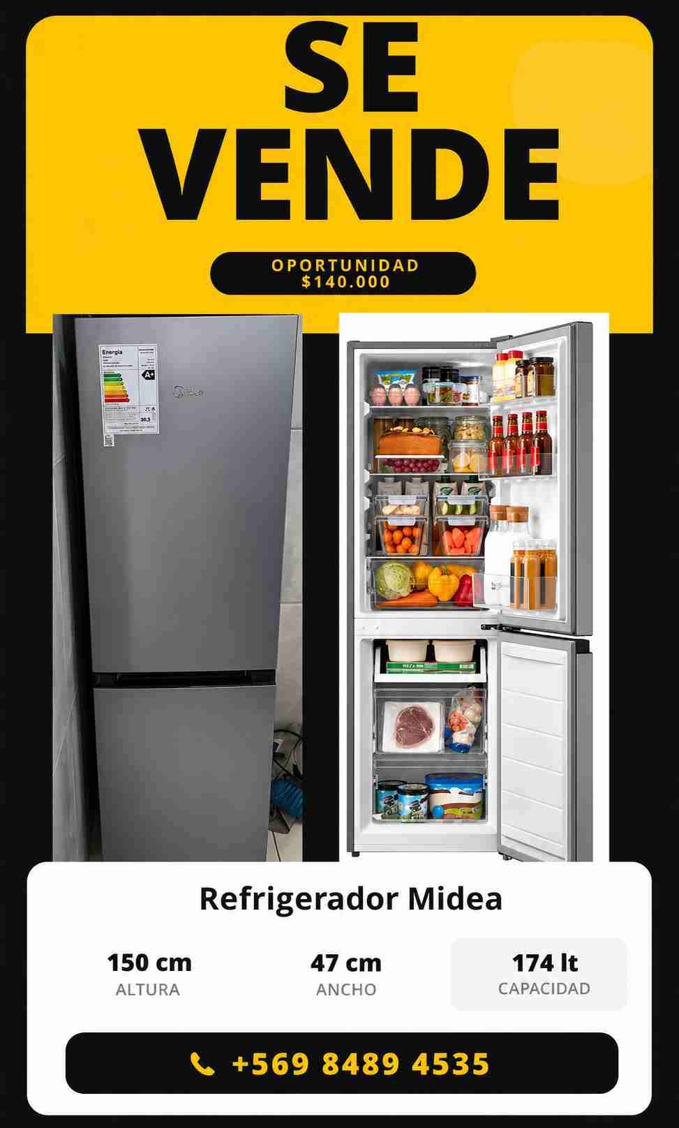 Refrigerador Midea 174L