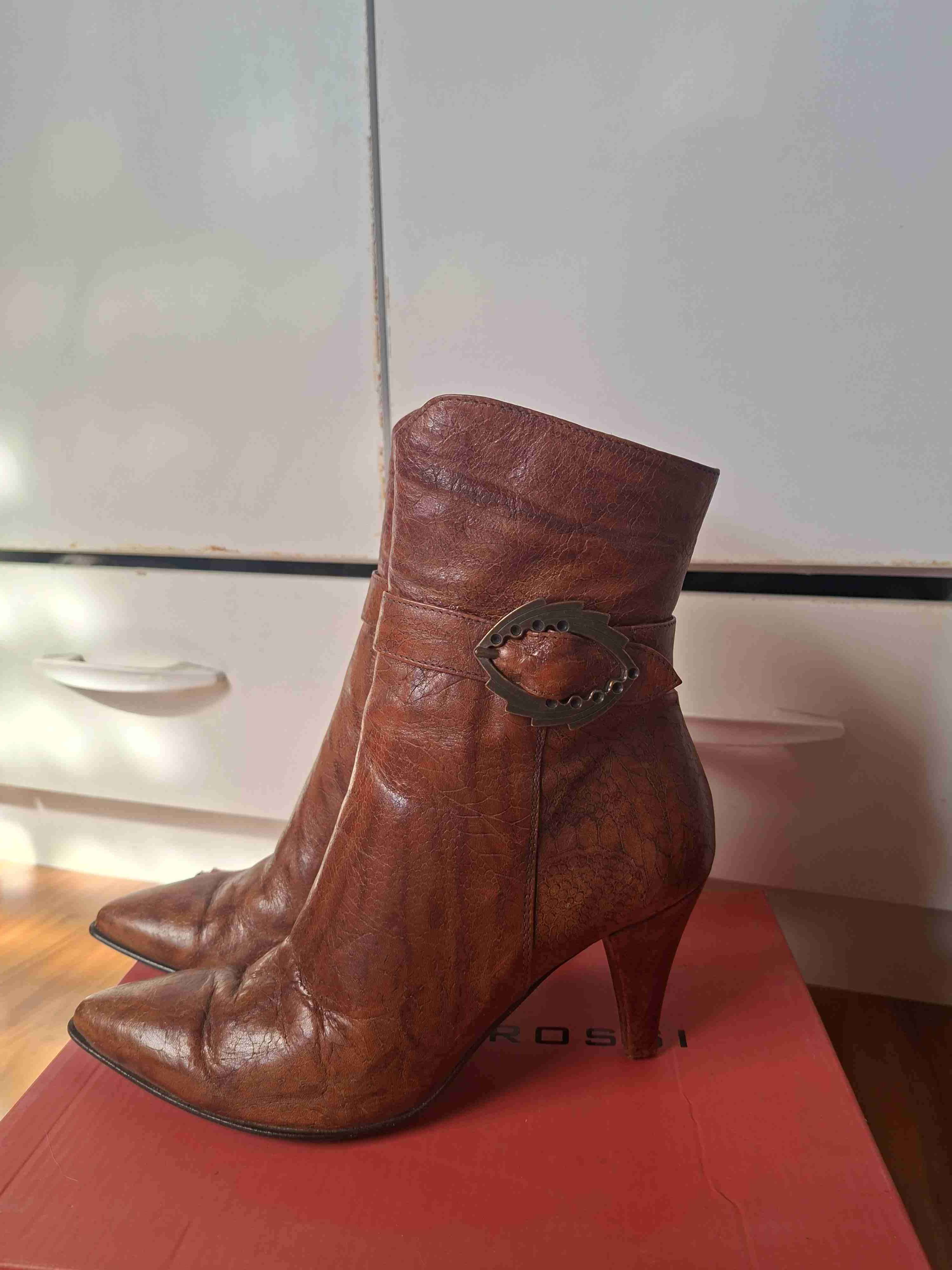 Botines de cuero marrón - miniatura 3