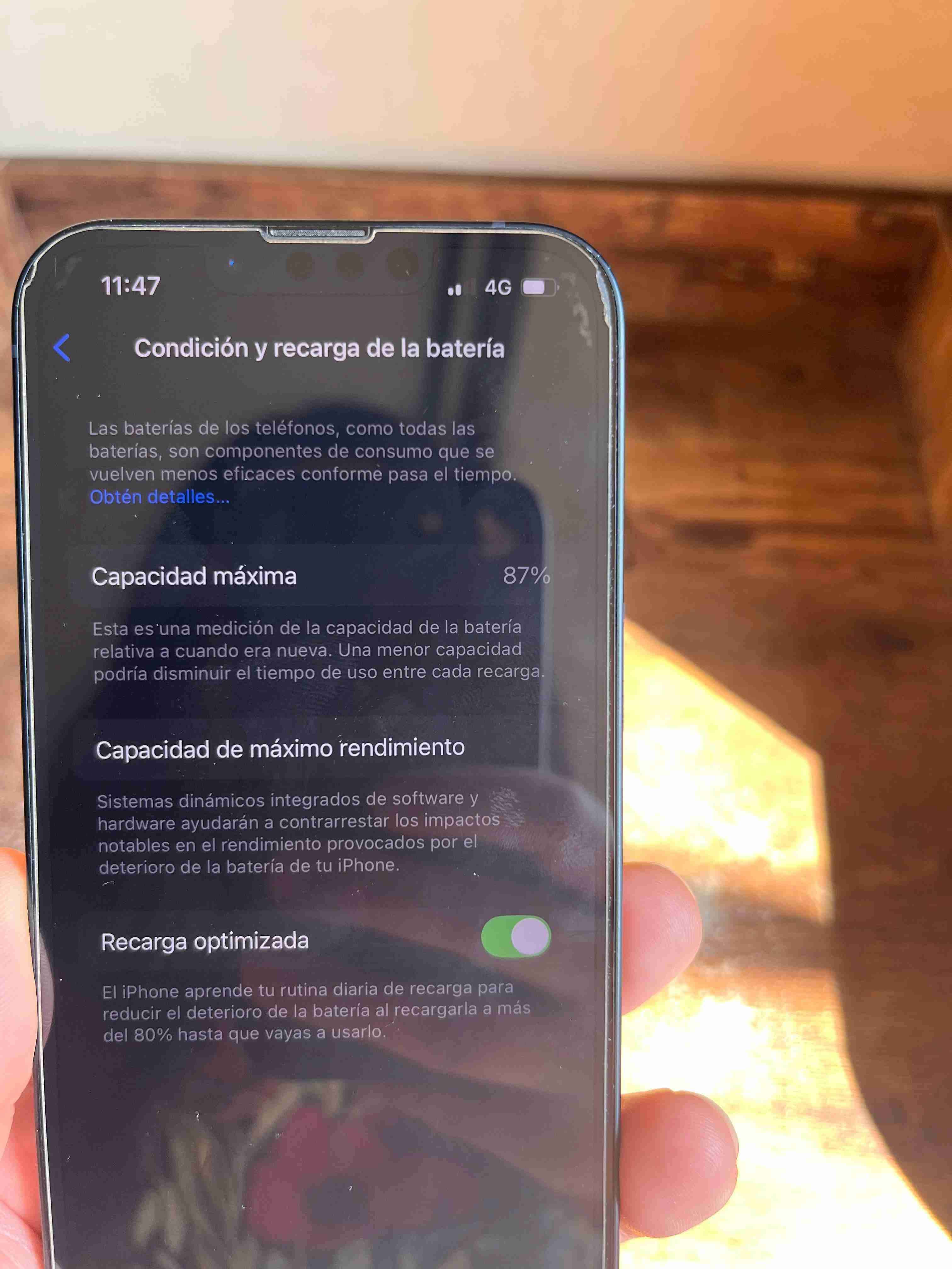 iPhone 13 128gb 87%azul media noche en buen estado - miniatura 4