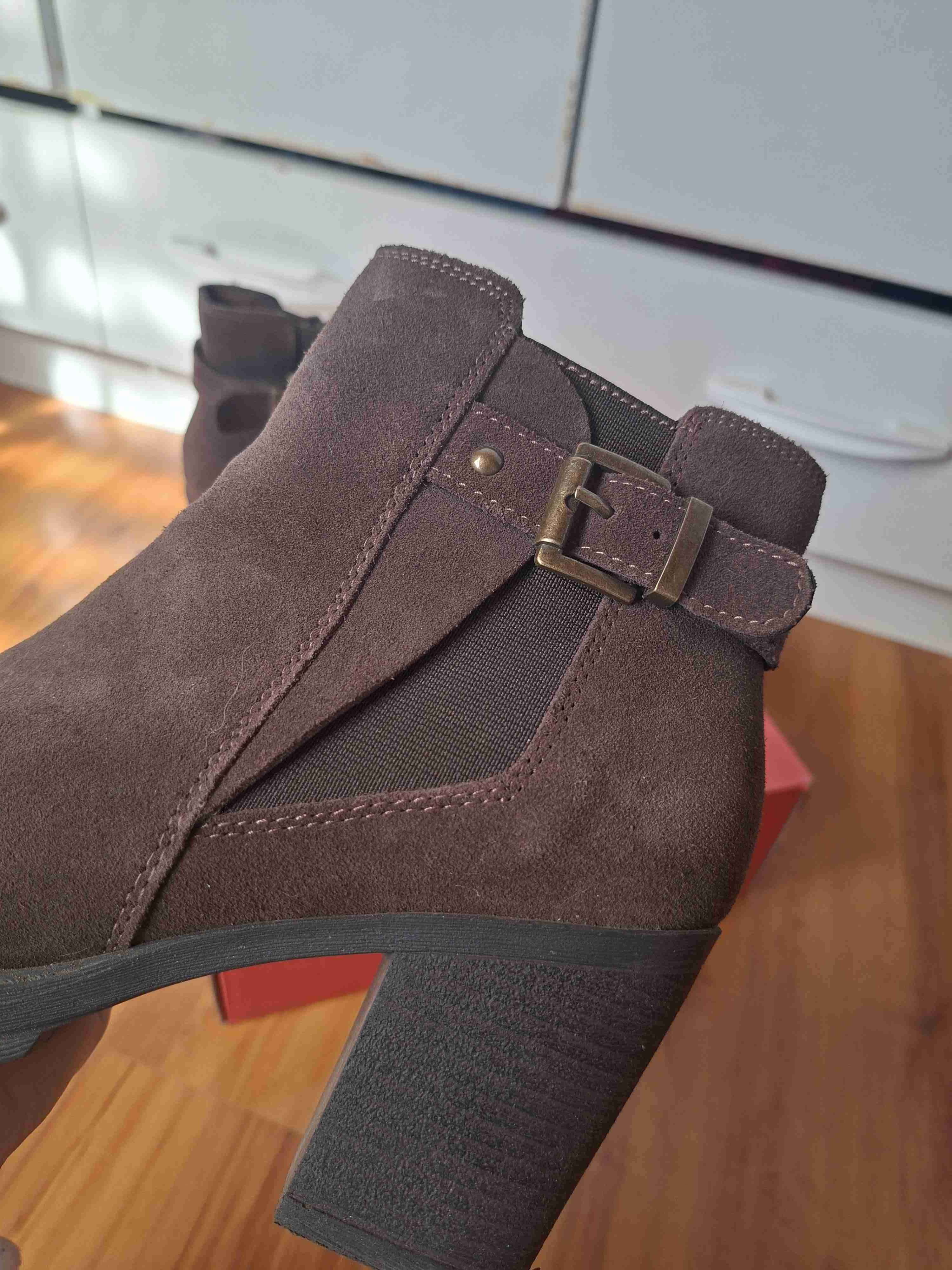 Botines de gamuza café oscuro - miniatura 3