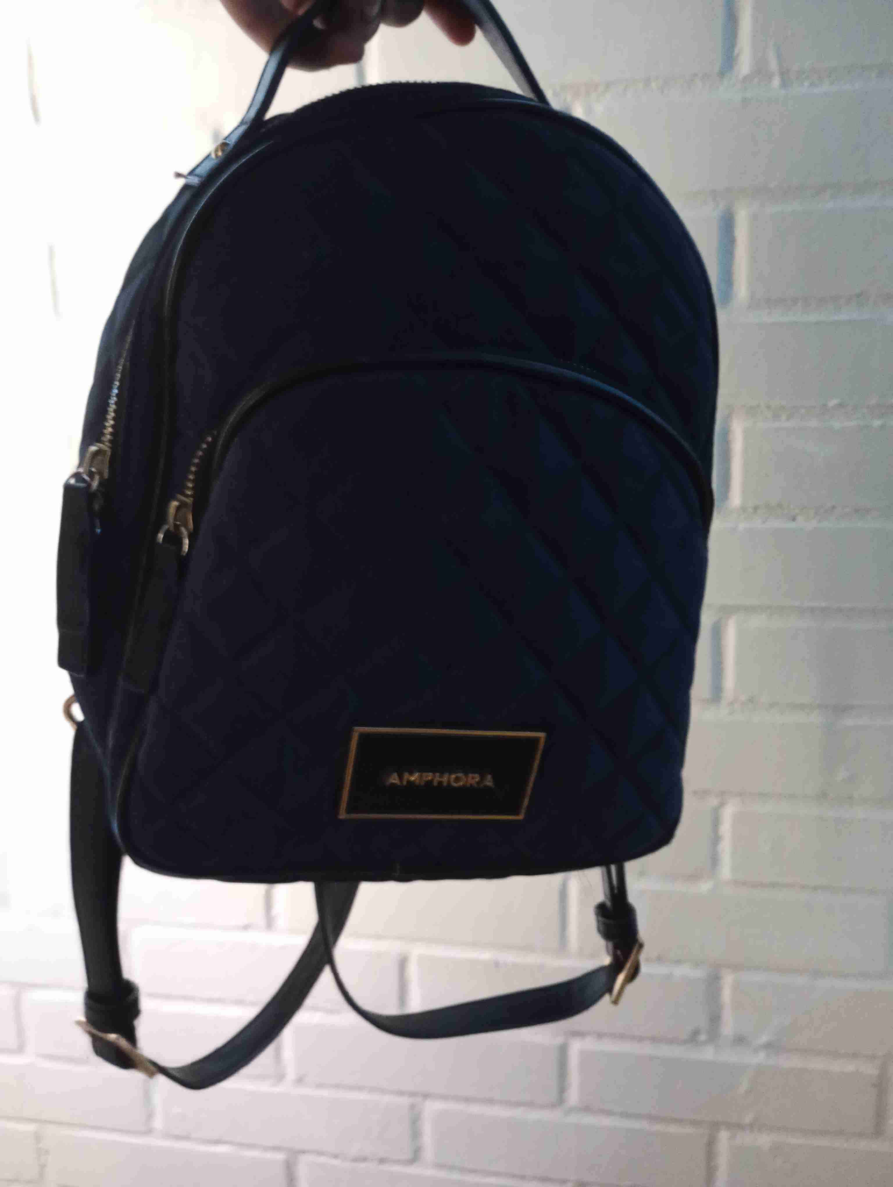 MOCHILA AMPHORA AZUL MARINO - IMPECABLE ESTADO - miniatura 2