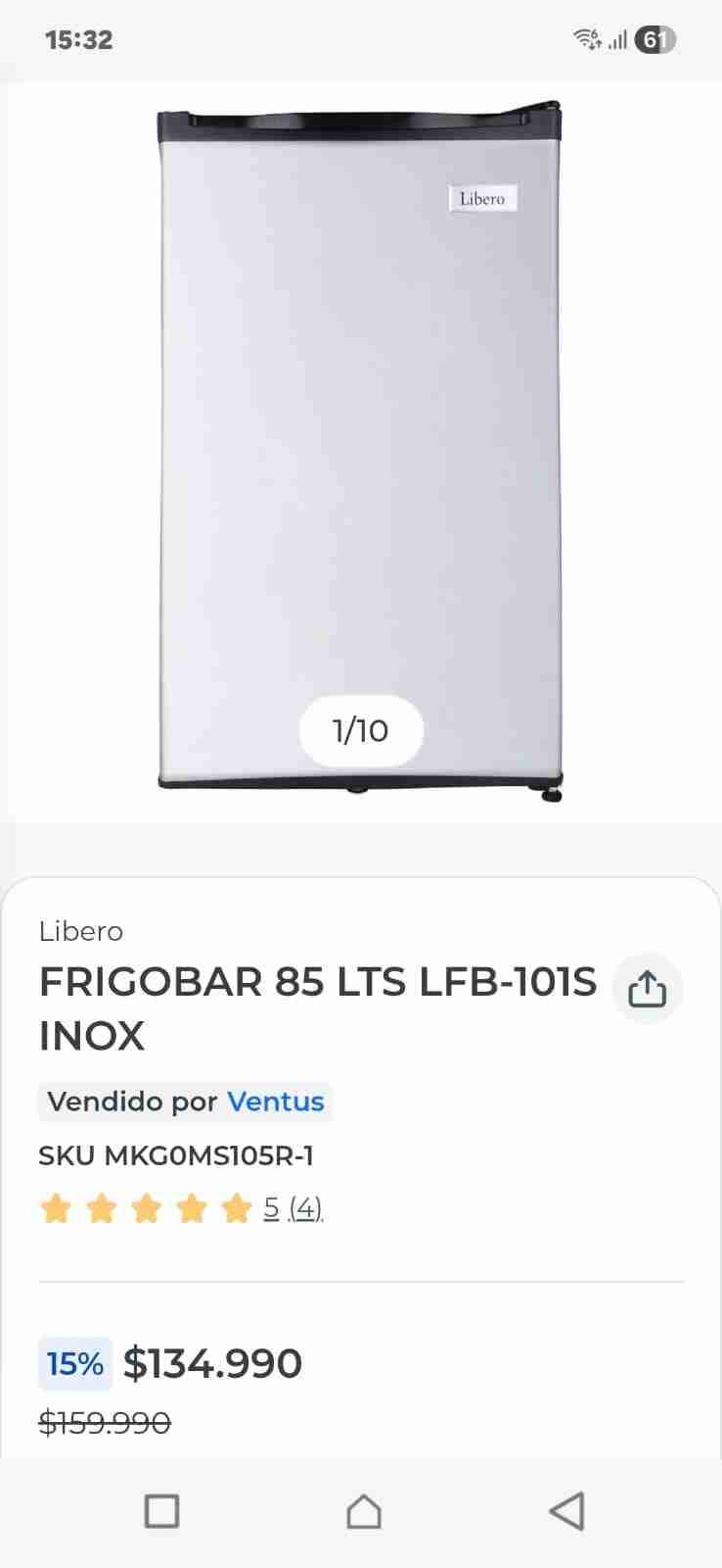 Frigobar impecable - miniatura 5