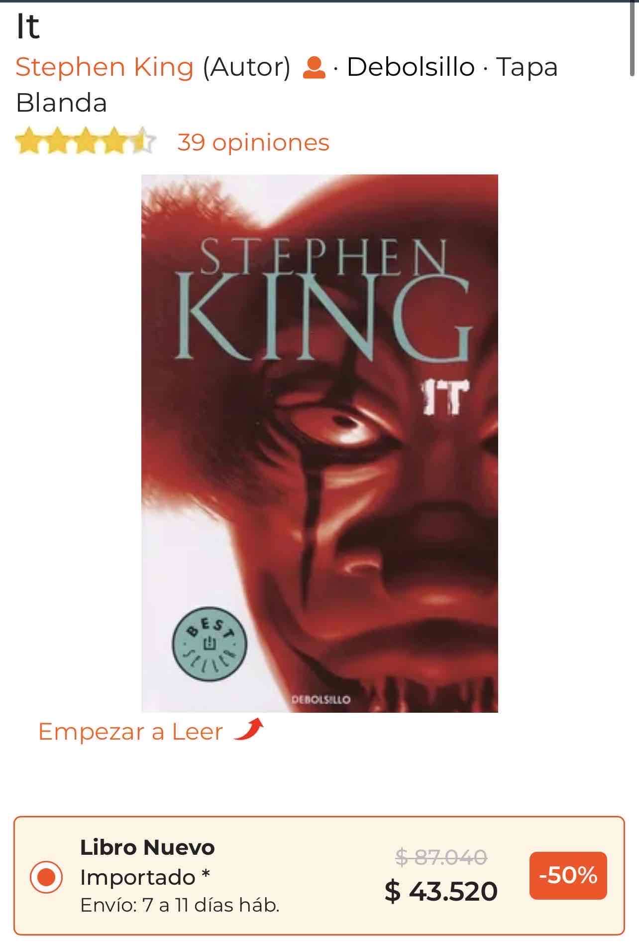 Libro 'It' de Stephen King - miniatura 2