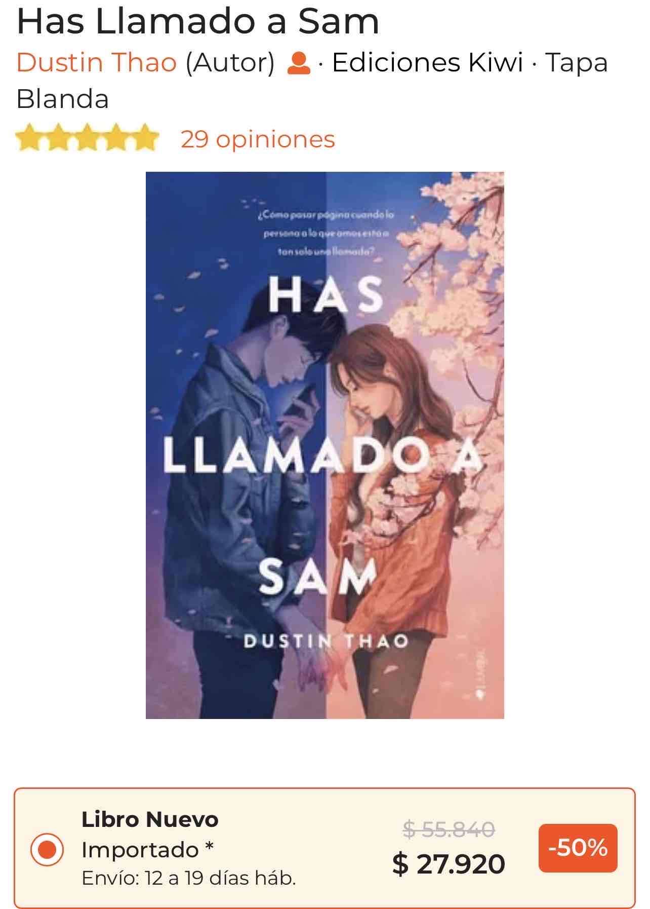 Libro 'Has Llamado a Sam' - miniatura 1