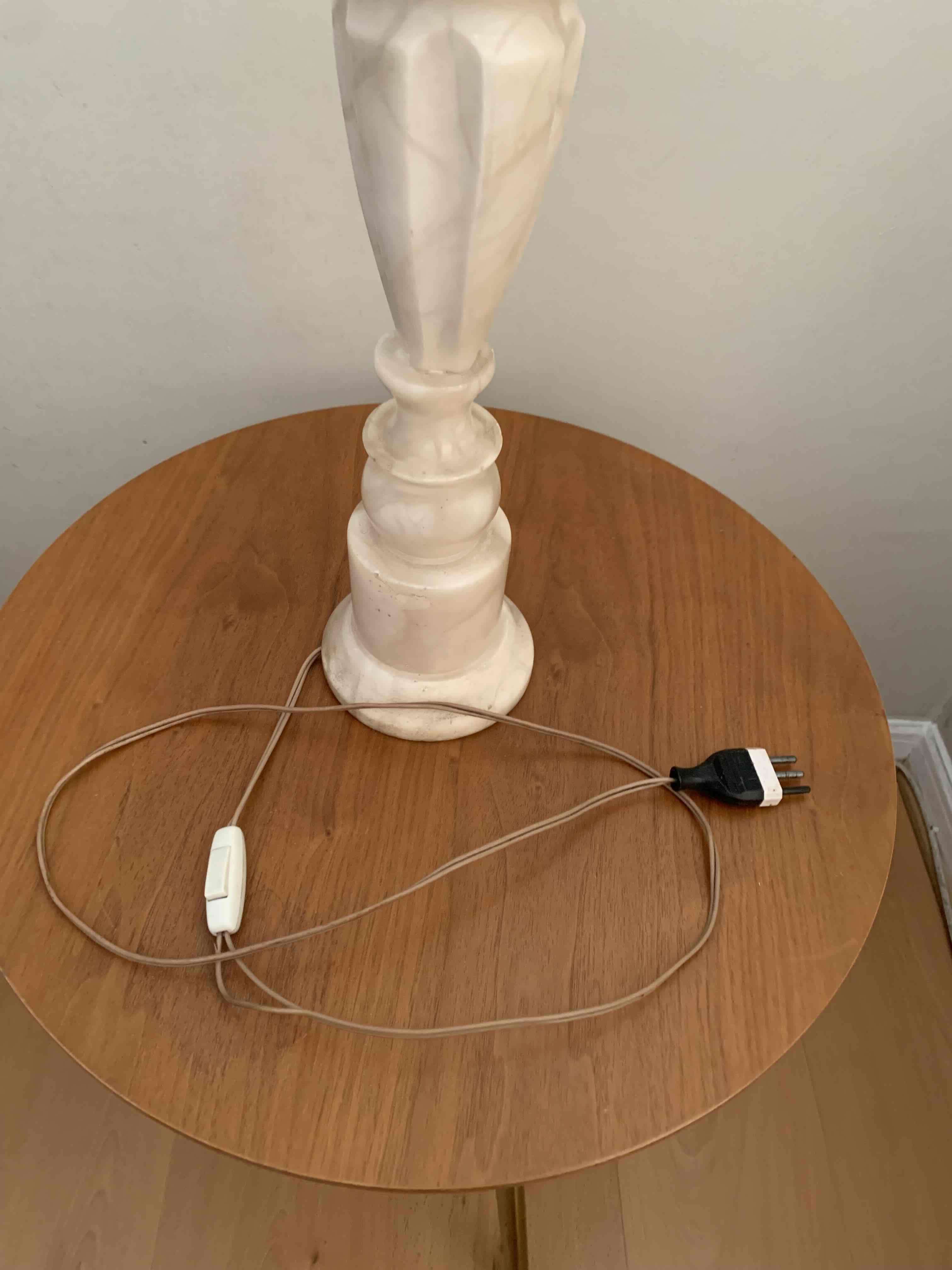 Lámpara de mesa mármol  vintage - miniatura 2