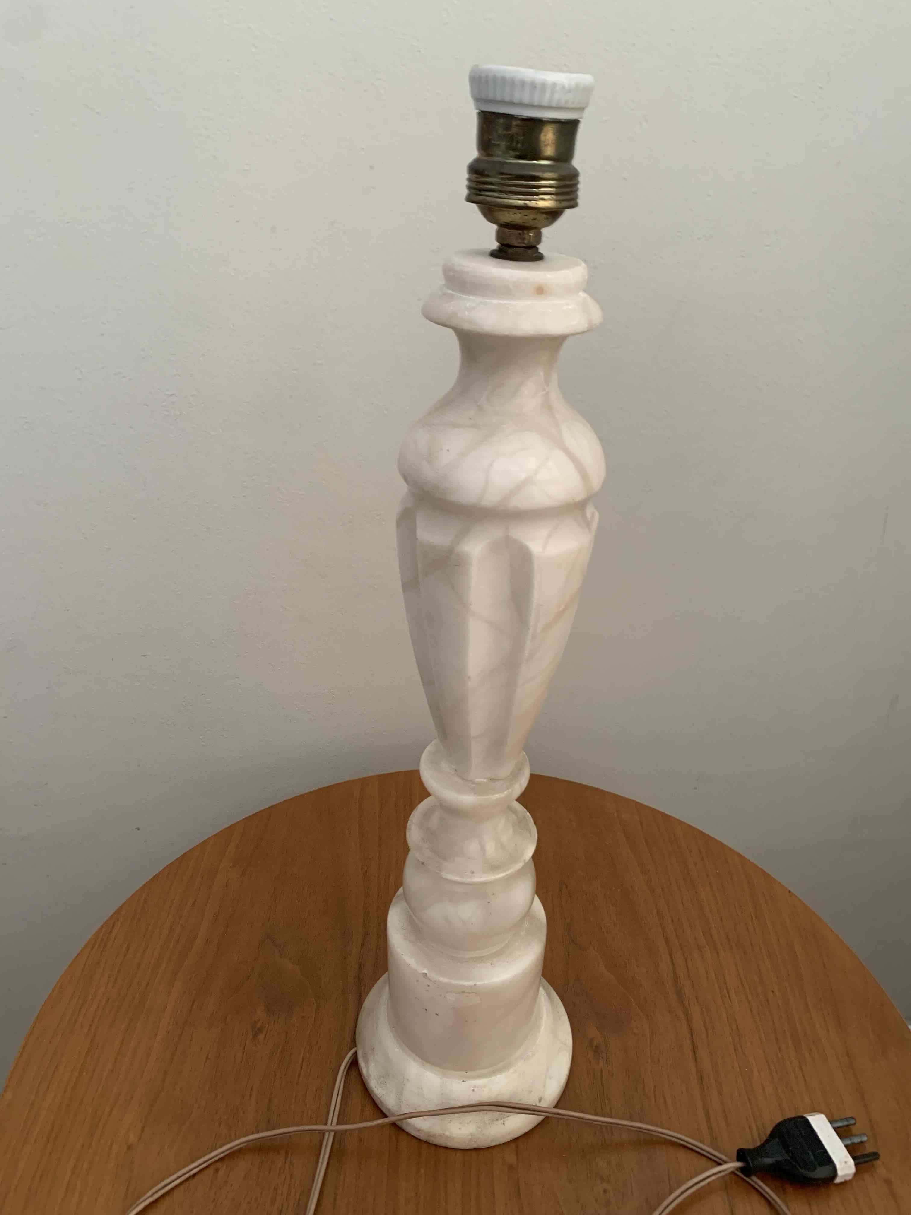 Lámpara de mesa mármol  vintage - miniatura 5