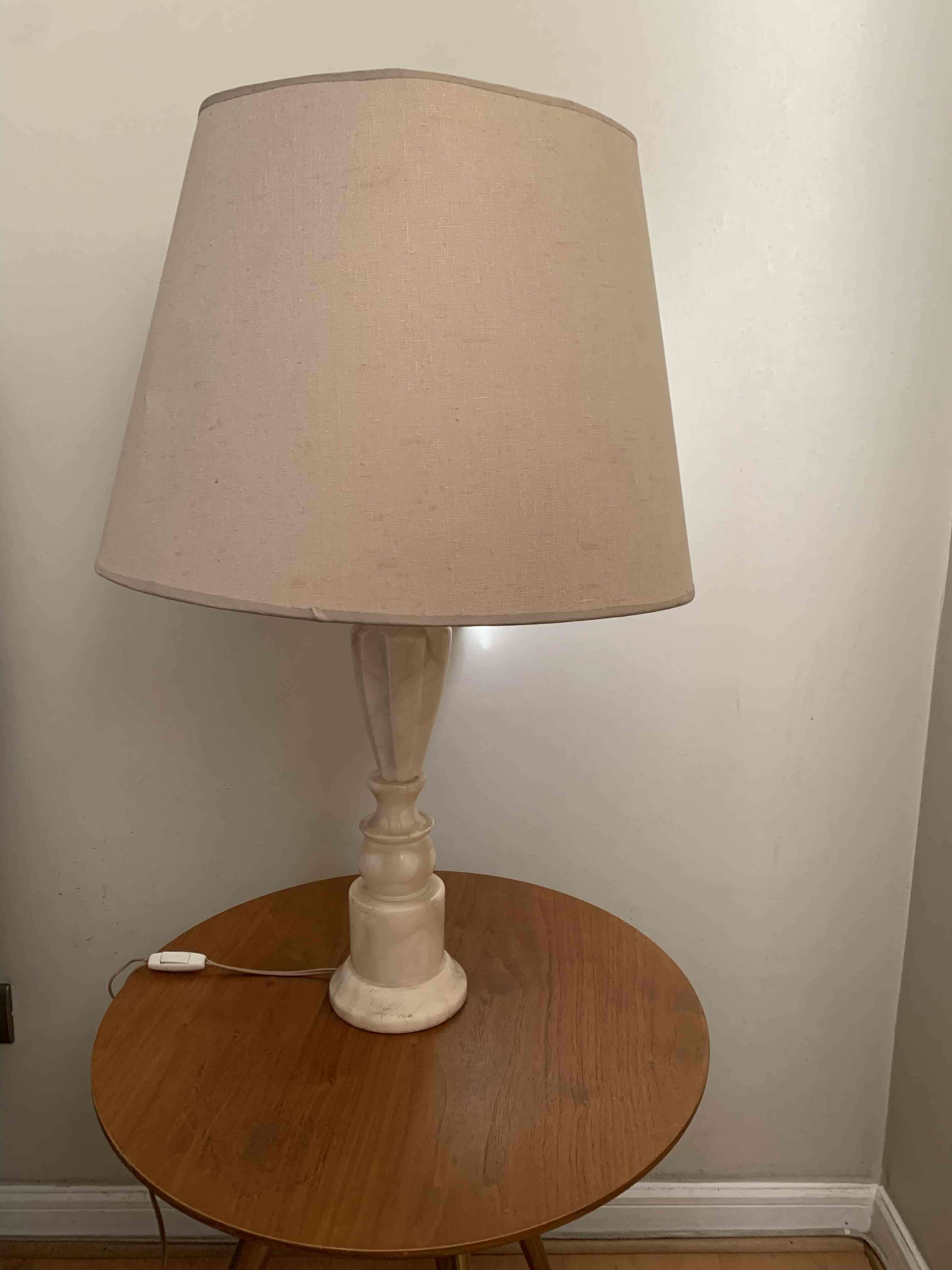 Lámpara de mesa mármol  vintage - miniatura 6