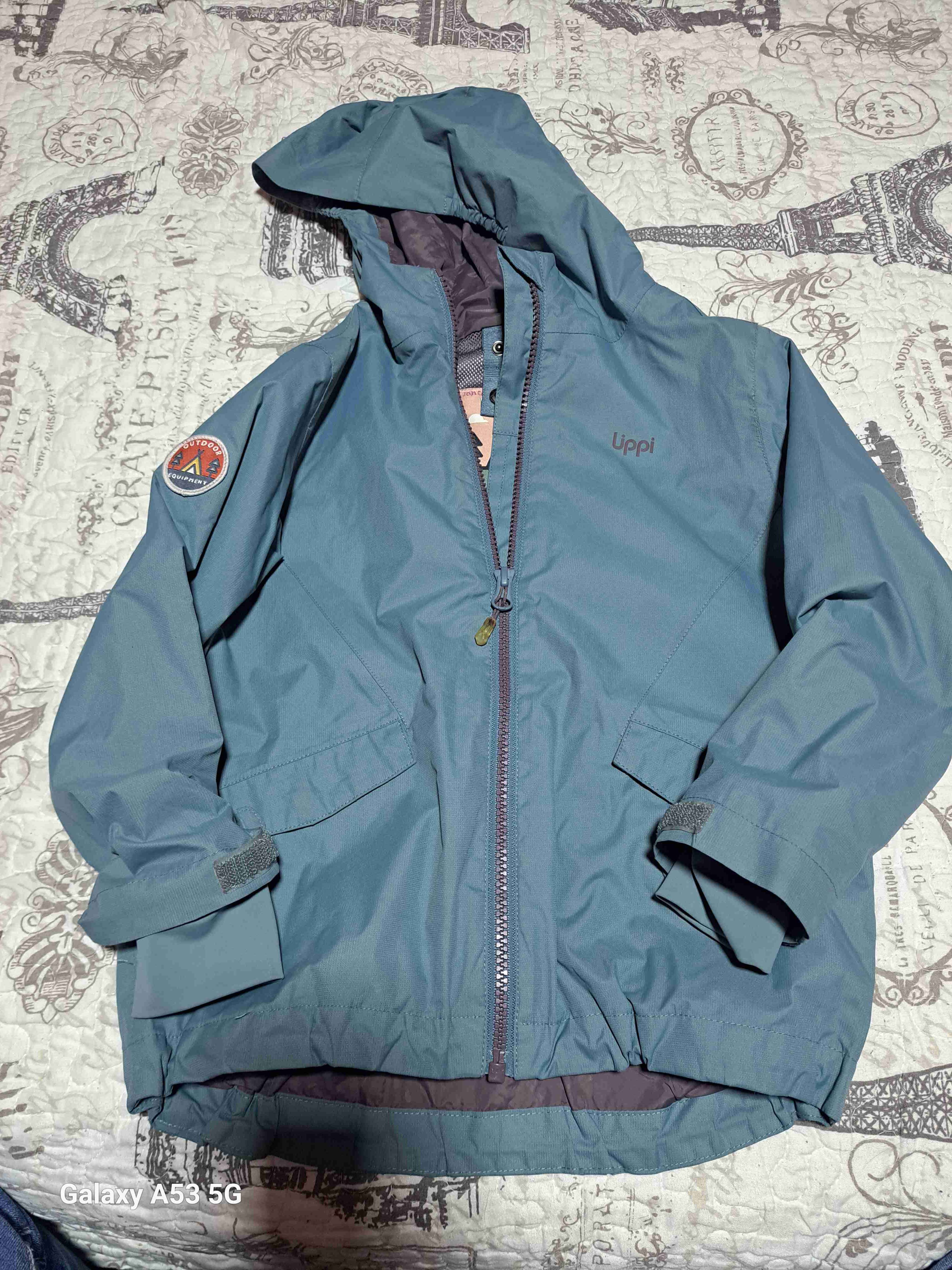 Parka azul con capucha - miniatura 3