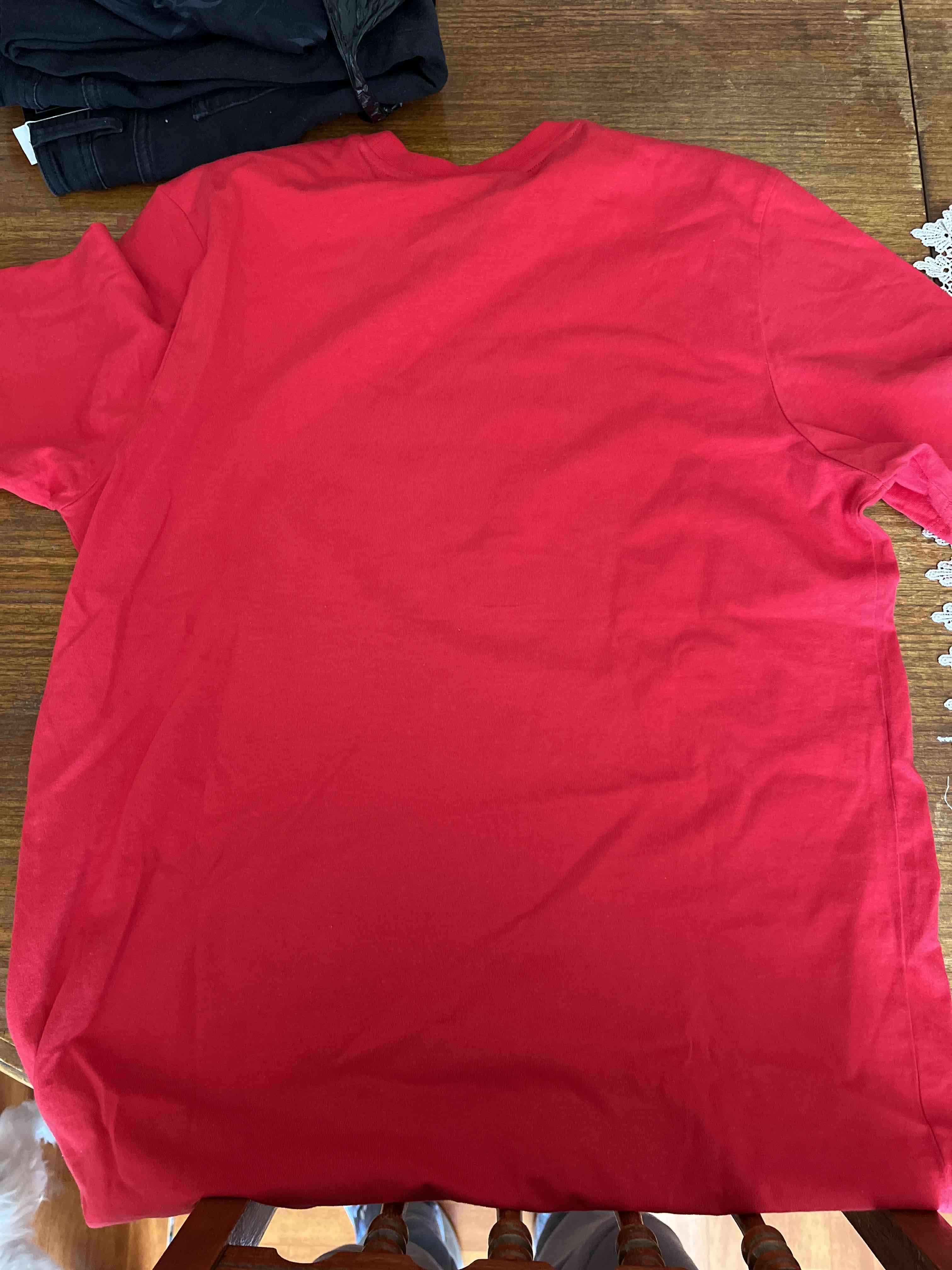 Polera roja Adidas con logo - miniatura 3