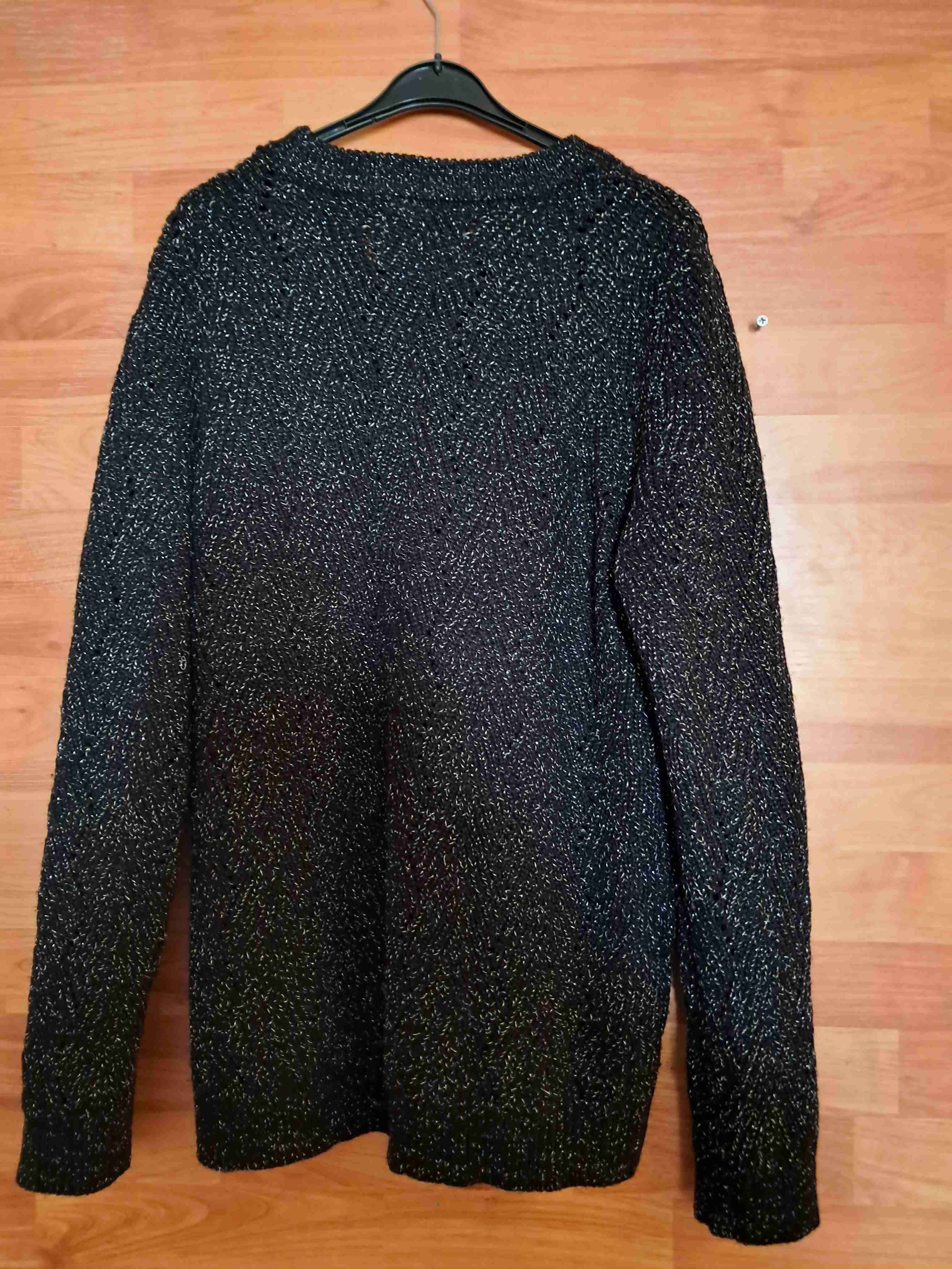 Suéter negro tejido fino - miniatura 2