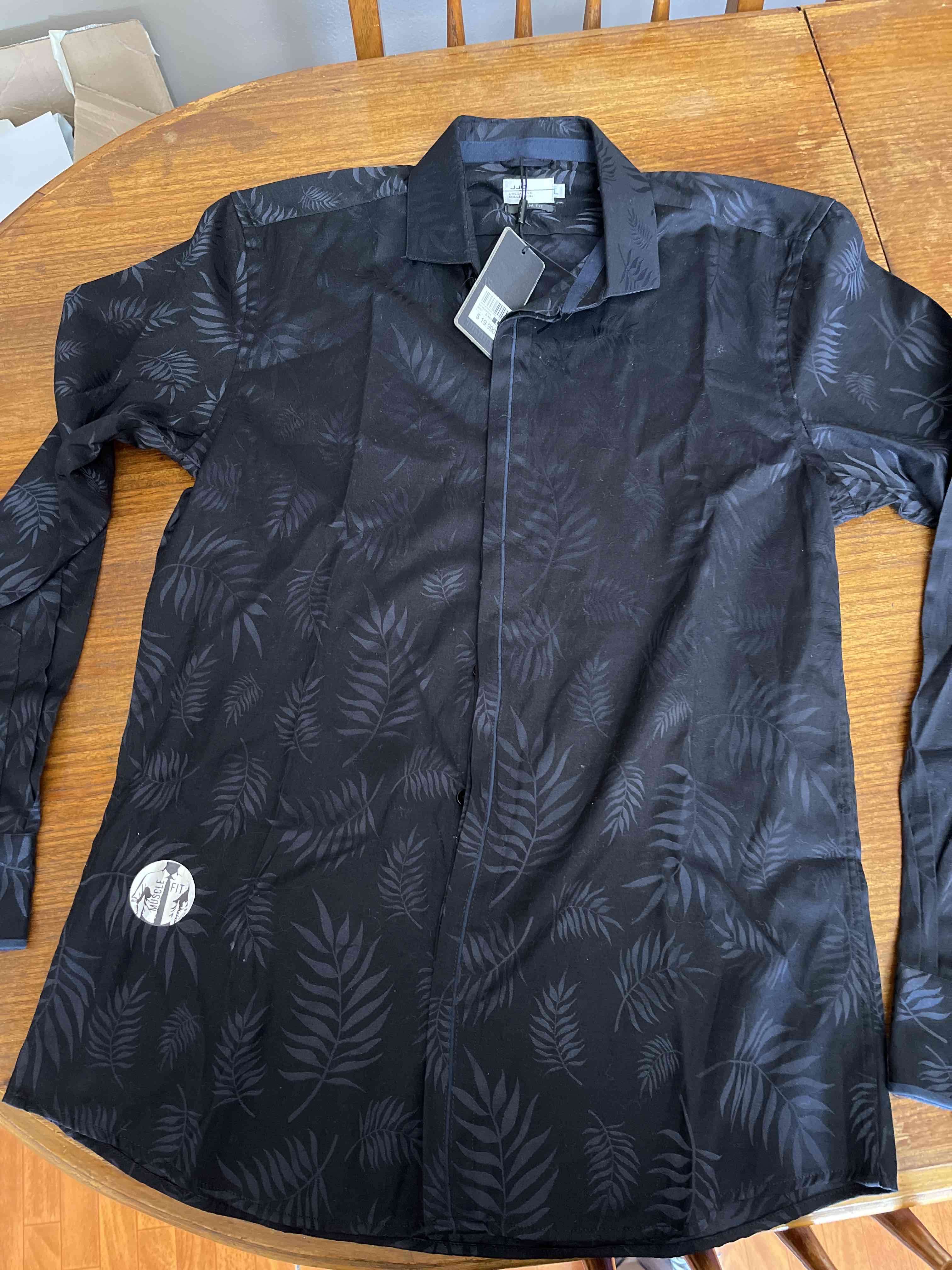 Camisa negra estampada JJO - miniatura 2